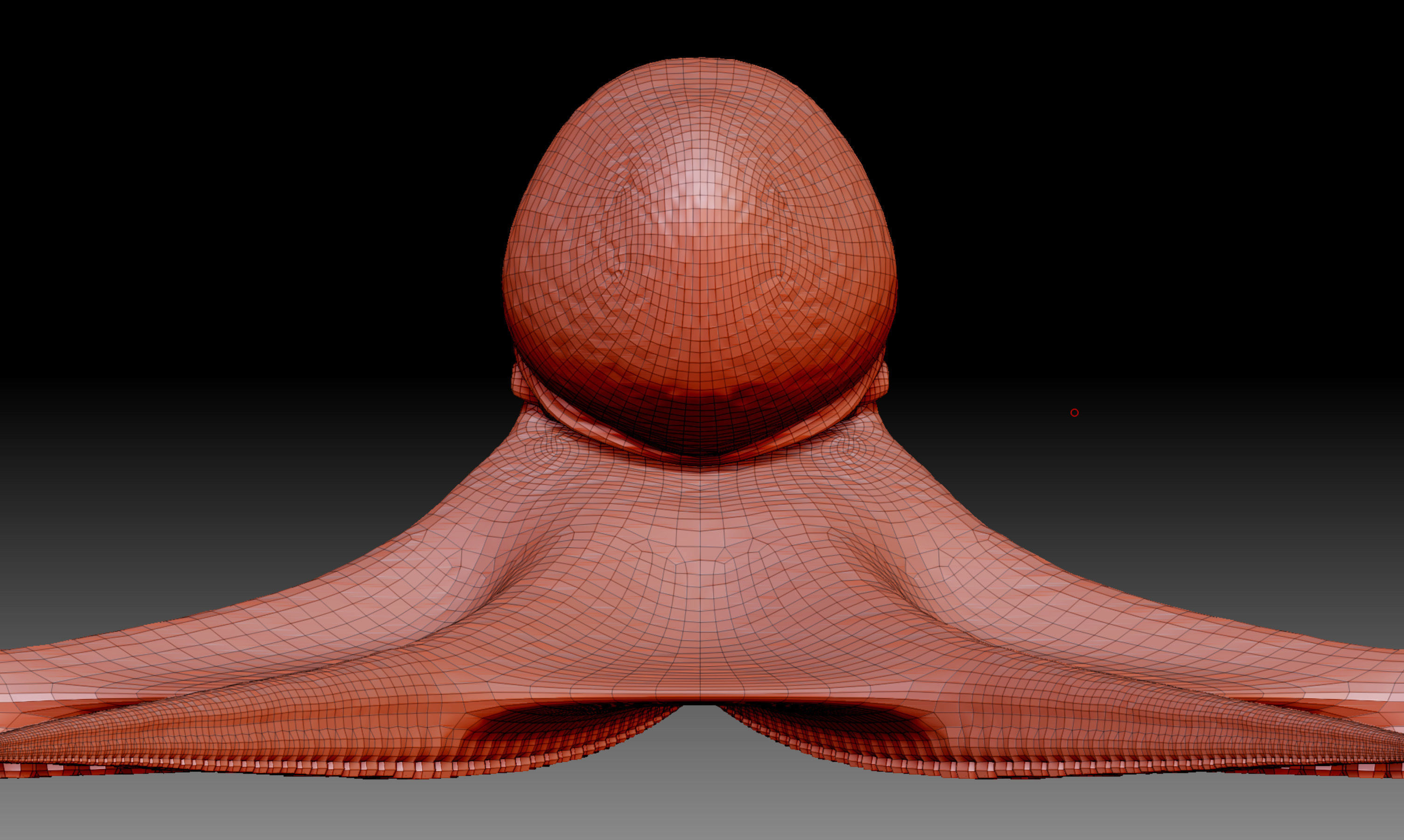 Octopus base mesh 3D model_2
