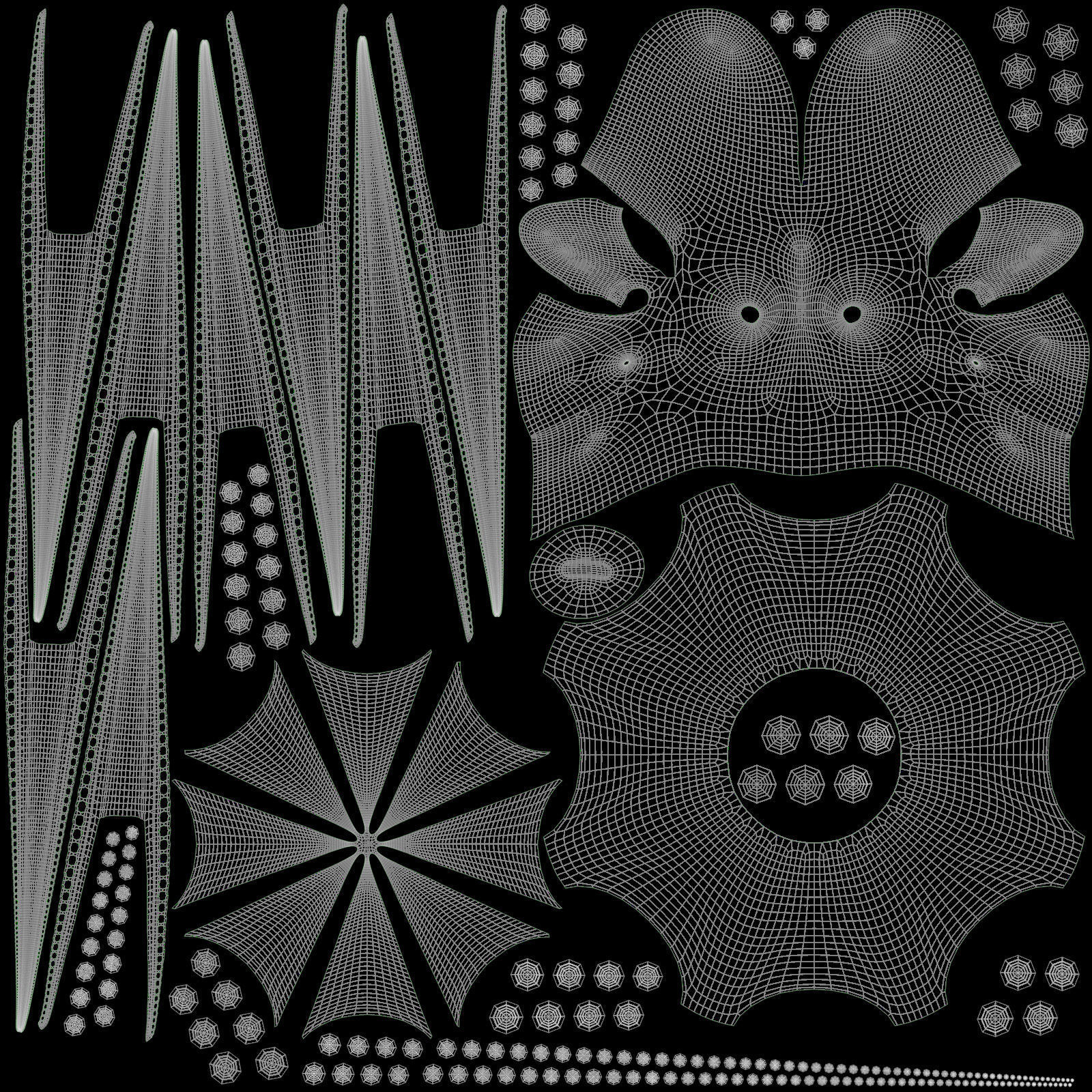 Octopus base mesh 3D model_7