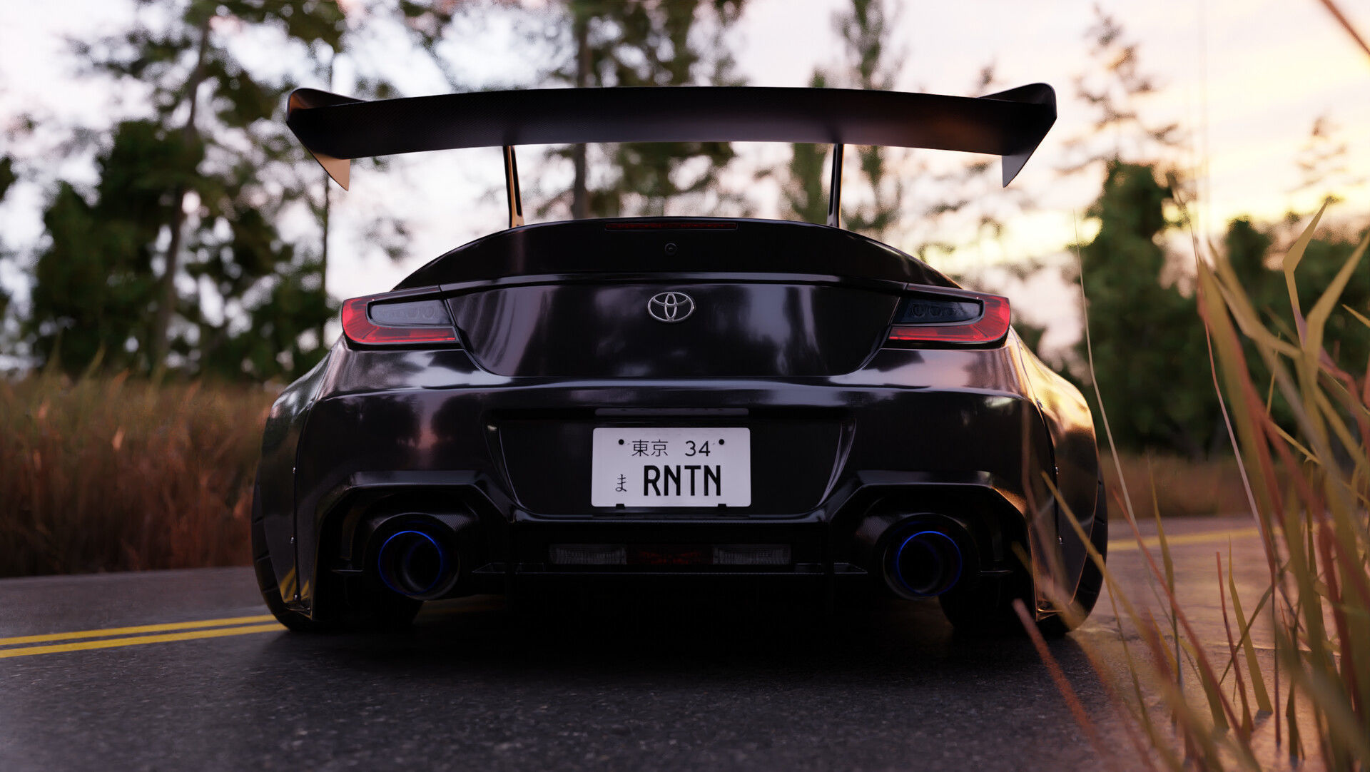 Toyota GR86 Adro Bodykit by Rention Textured 3D Blender FBX OBJ  3D model_10