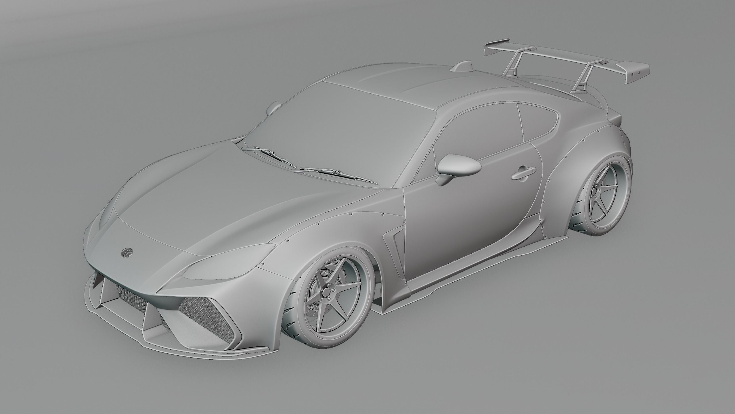 Toyota GR86 Adro Bodykit by Rention Textured 3D Blender FBX OBJ  3D model_5