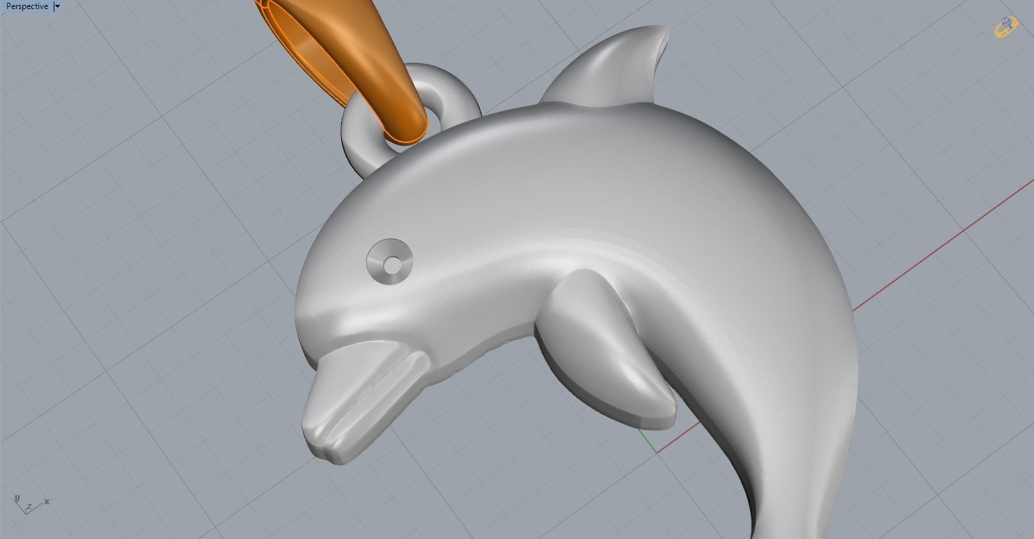Pendant Dolphin 3D print model_6