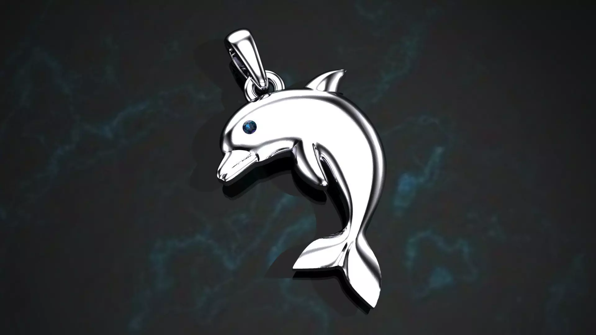 Pendant Dolphin 3D print model_0