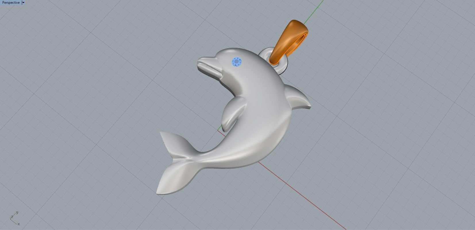 Pendant Dolphin 3D print model_5