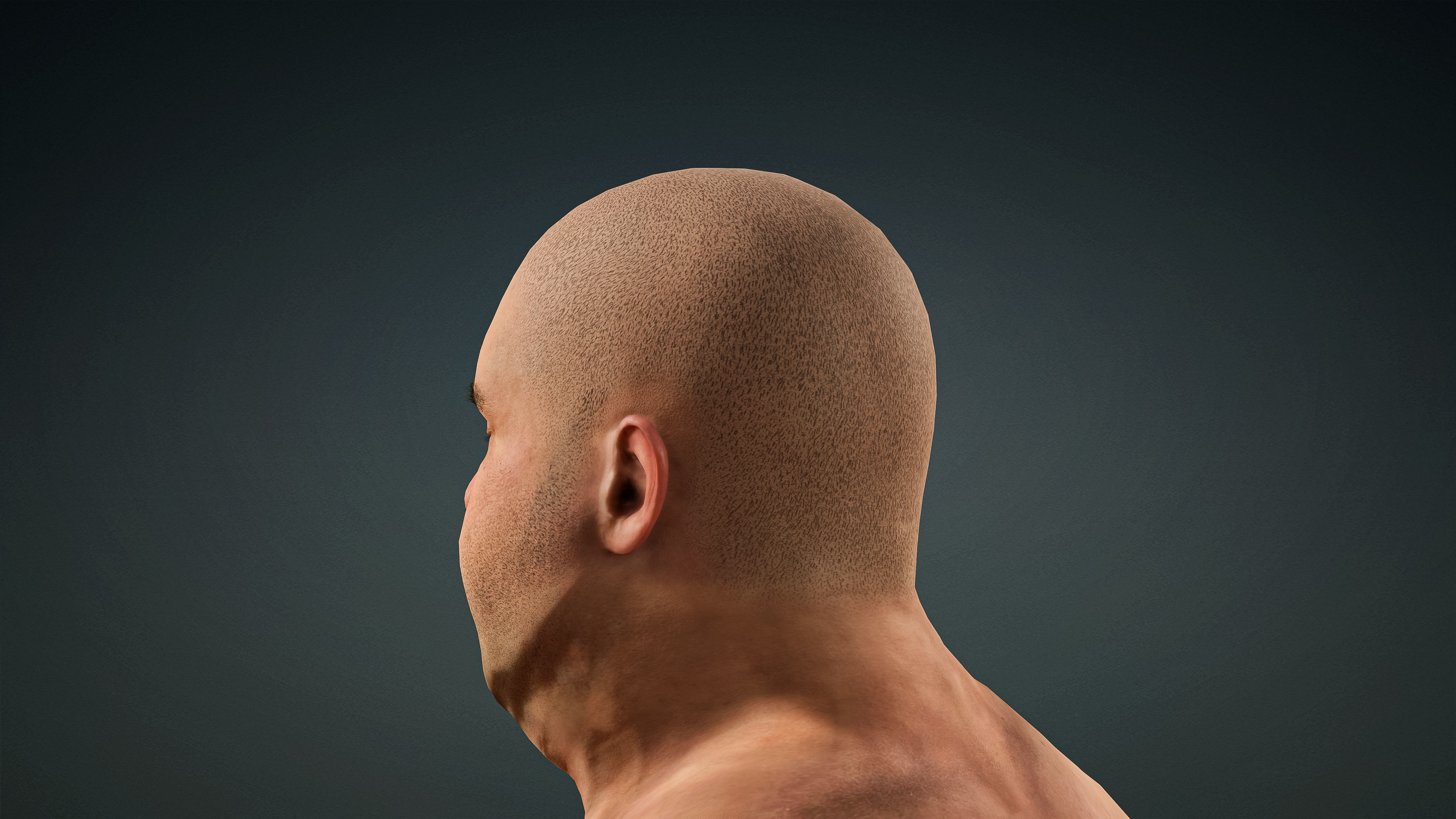 High Quality Realistic Male Base Mesh Overweight -Fully Rigged- Low-poly 3D model_13