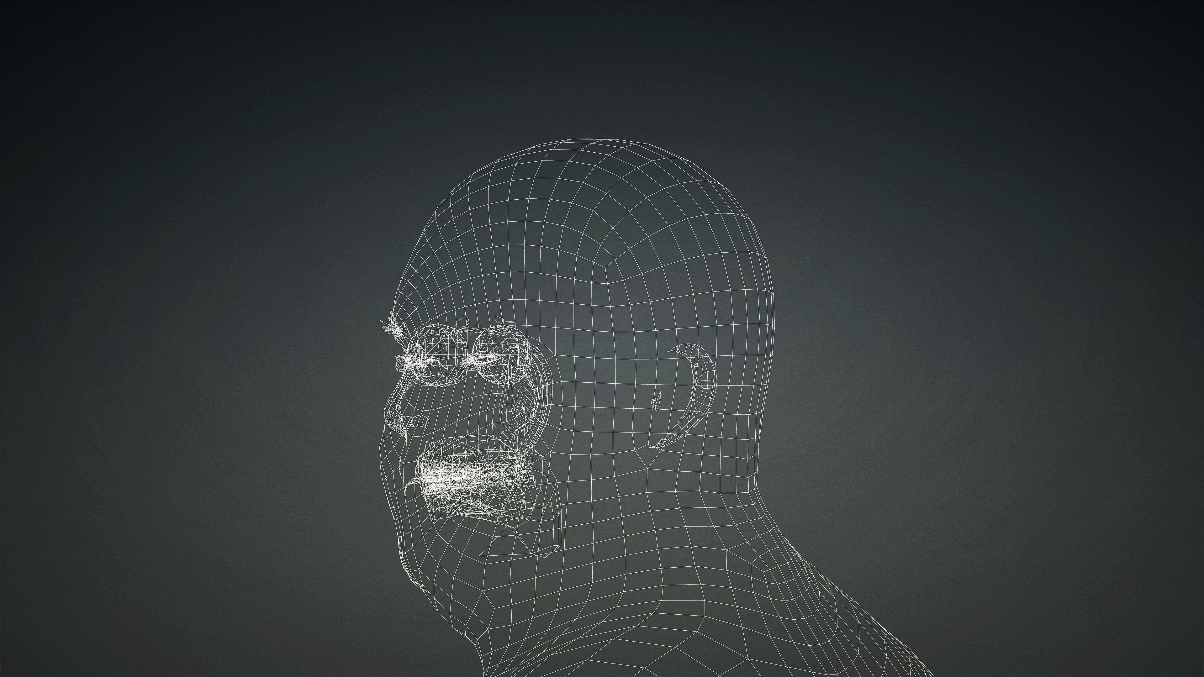 High Quality Realistic Male Base Mesh Overweight -Fully Rigged- Low-poly 3D model_20