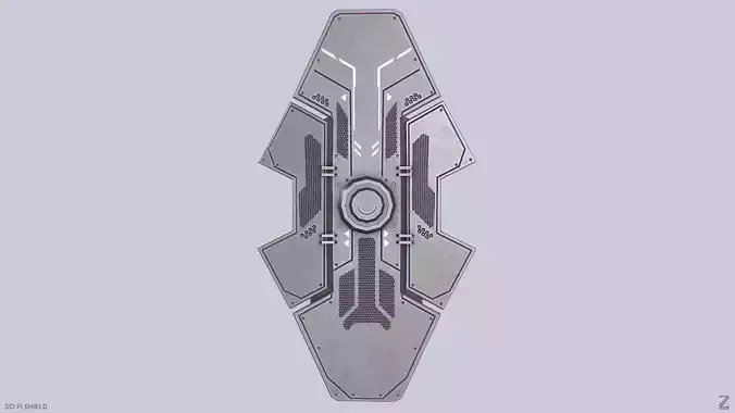 Sci fi shield Low-poly 3D model Sci fi shield Low-poly 3D model