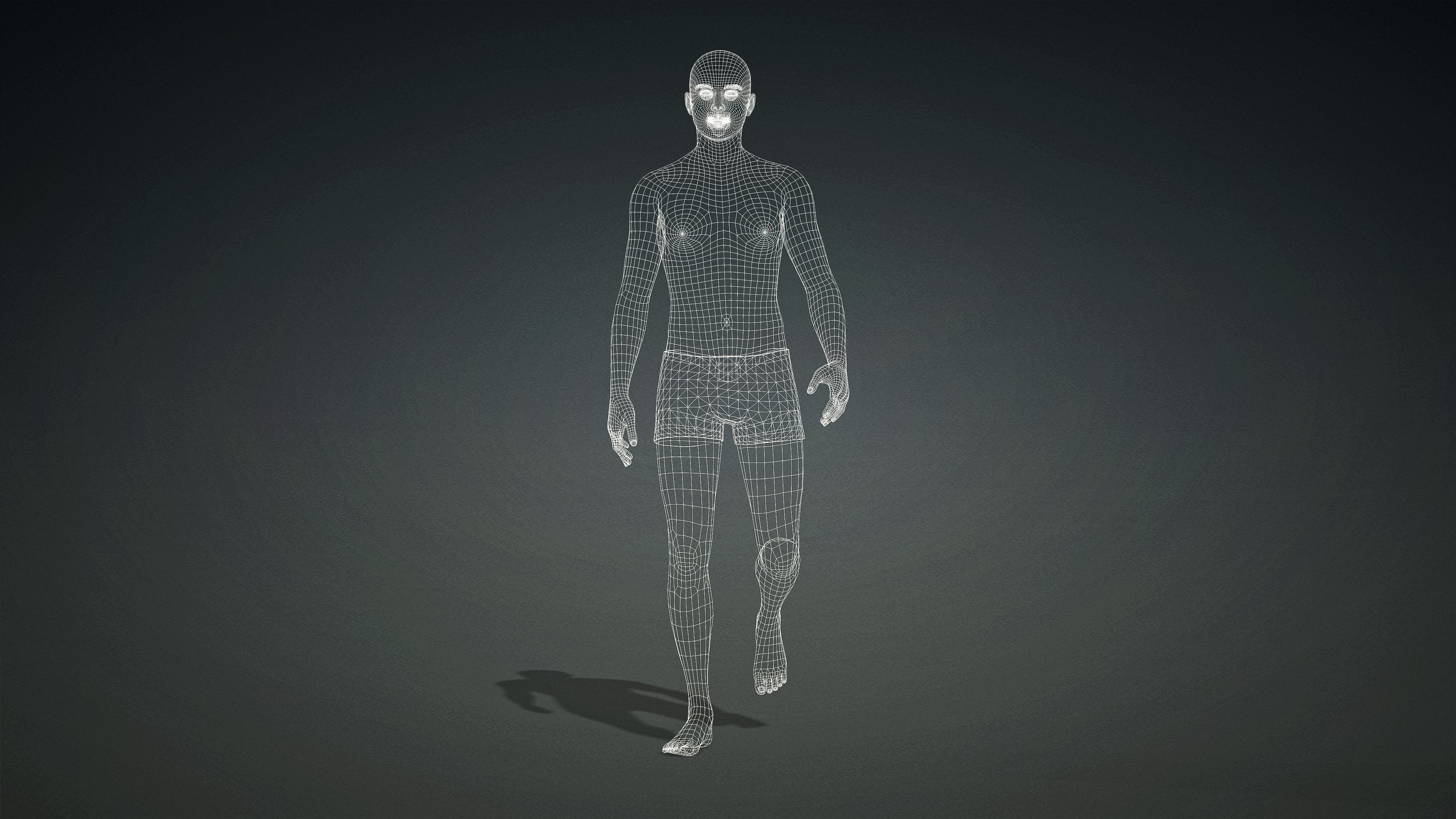 High Quality Realistic Male Base Mesh -Fully Rigged- Low-poly 3D model_23