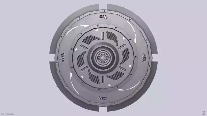 Sci fi shield Low-poly 3D model Sci fi shield Low-poly 3D model
