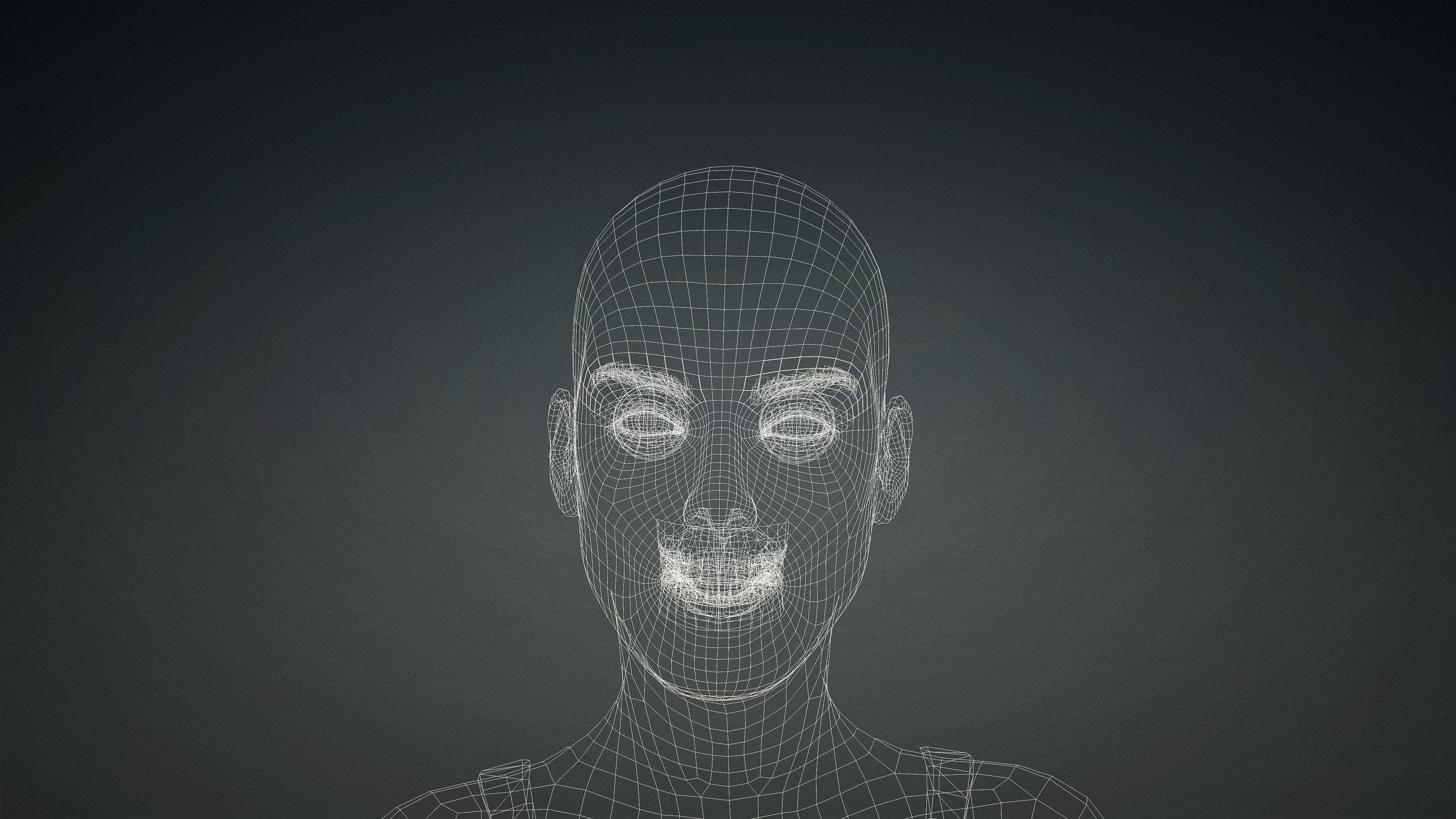 High Quality Realistic Female Base Mesh Skinny -Fully Rigged- Low-poly 3D model_16