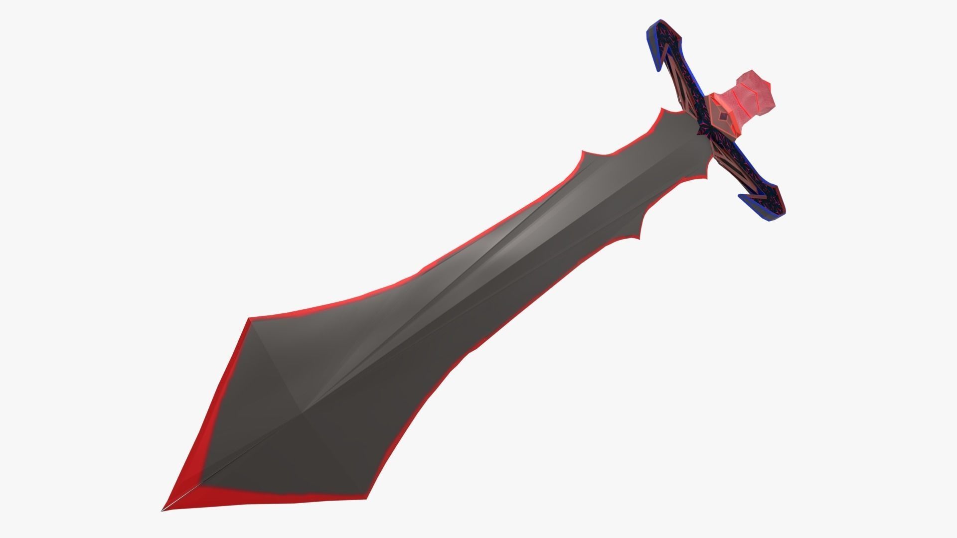 Sci-Fi Sword Neon Low Poly Low-poly 3D model_2