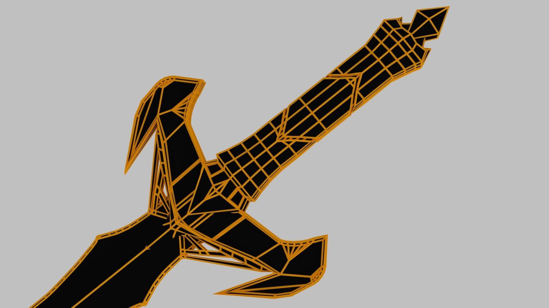 Sci-Fi Sword Neon Low Poly Low-poly 3D model_3