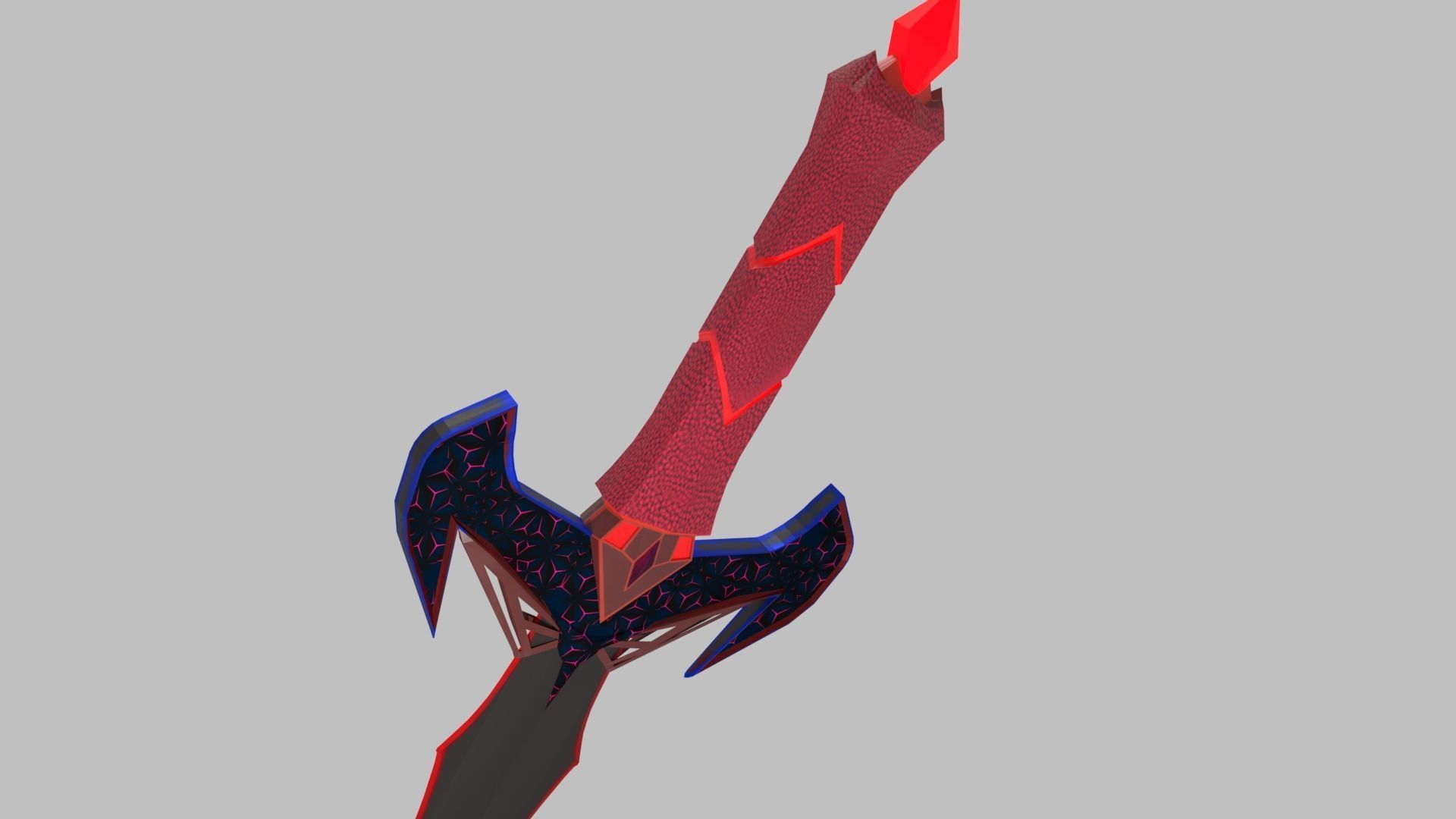 Sci-Fi Sword Neon Low Poly Low-poly 3D model_5