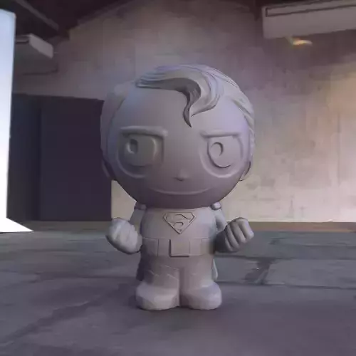 Superman comics art 3D print model
