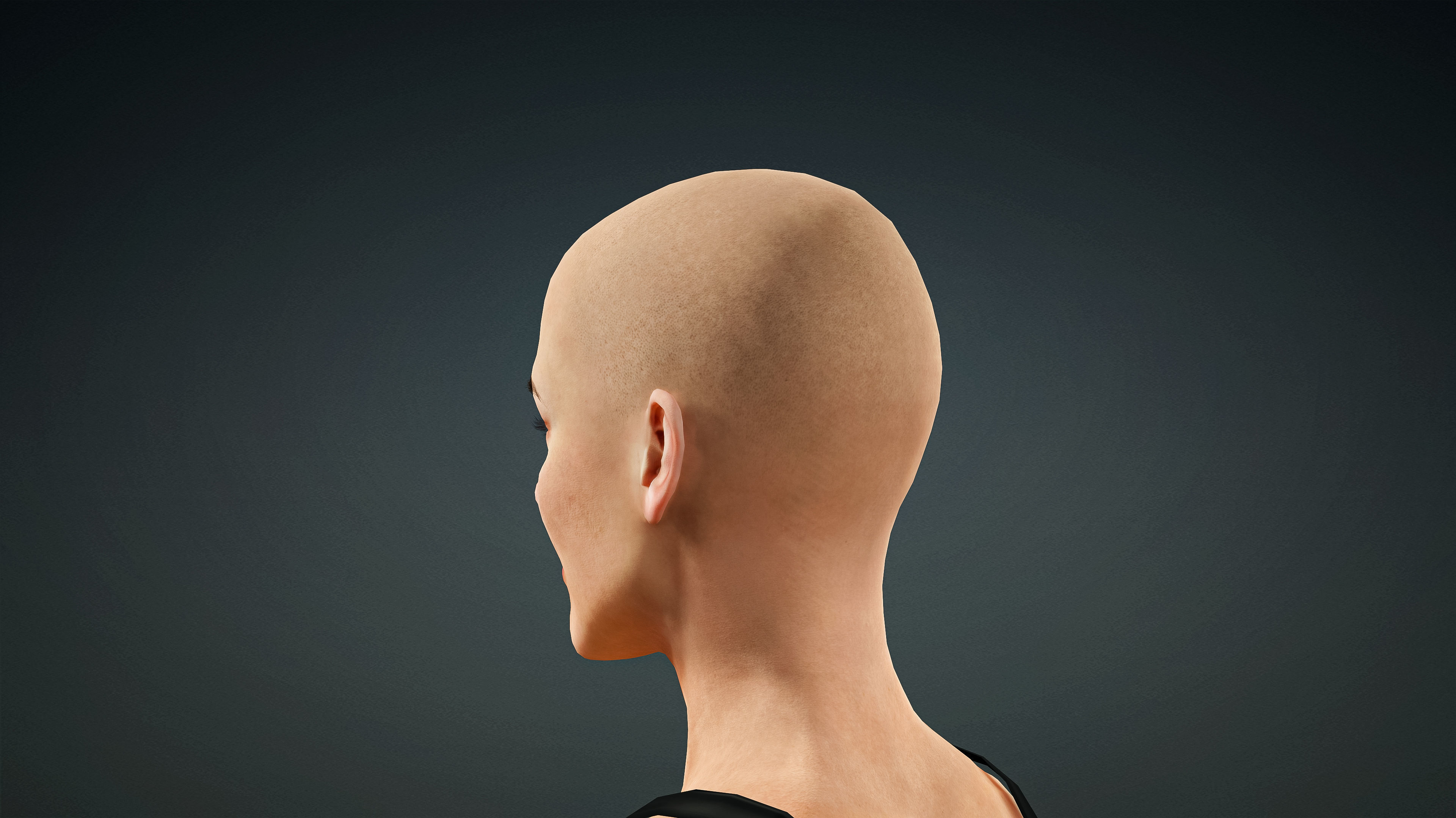 High Quality Realistic Female Base Mesh -Fully Rigged- Low-poly 3D model_13