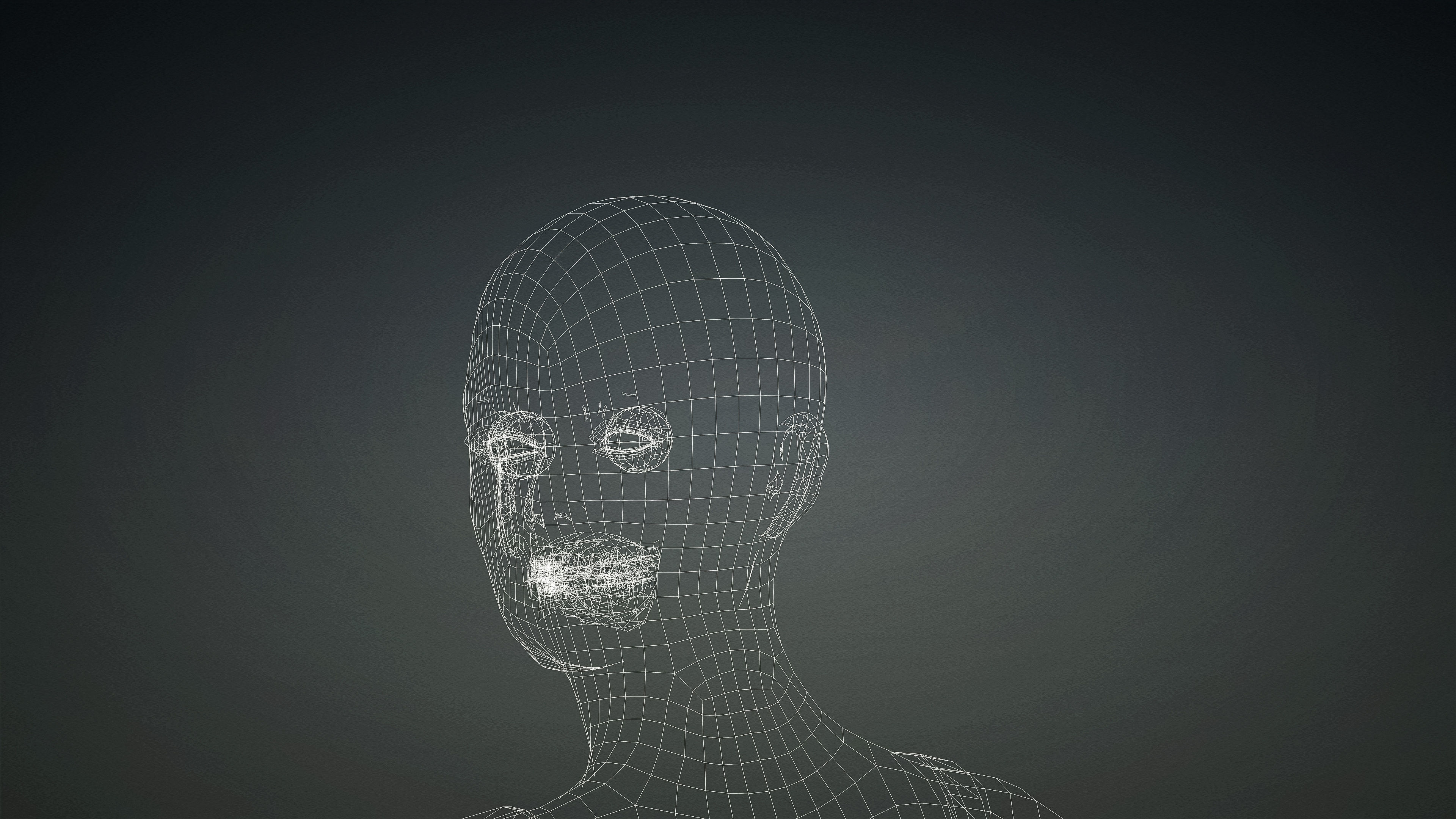 High Quality Realistic Female Base Mesh -Fully Rigged- Low-poly 3D model_21