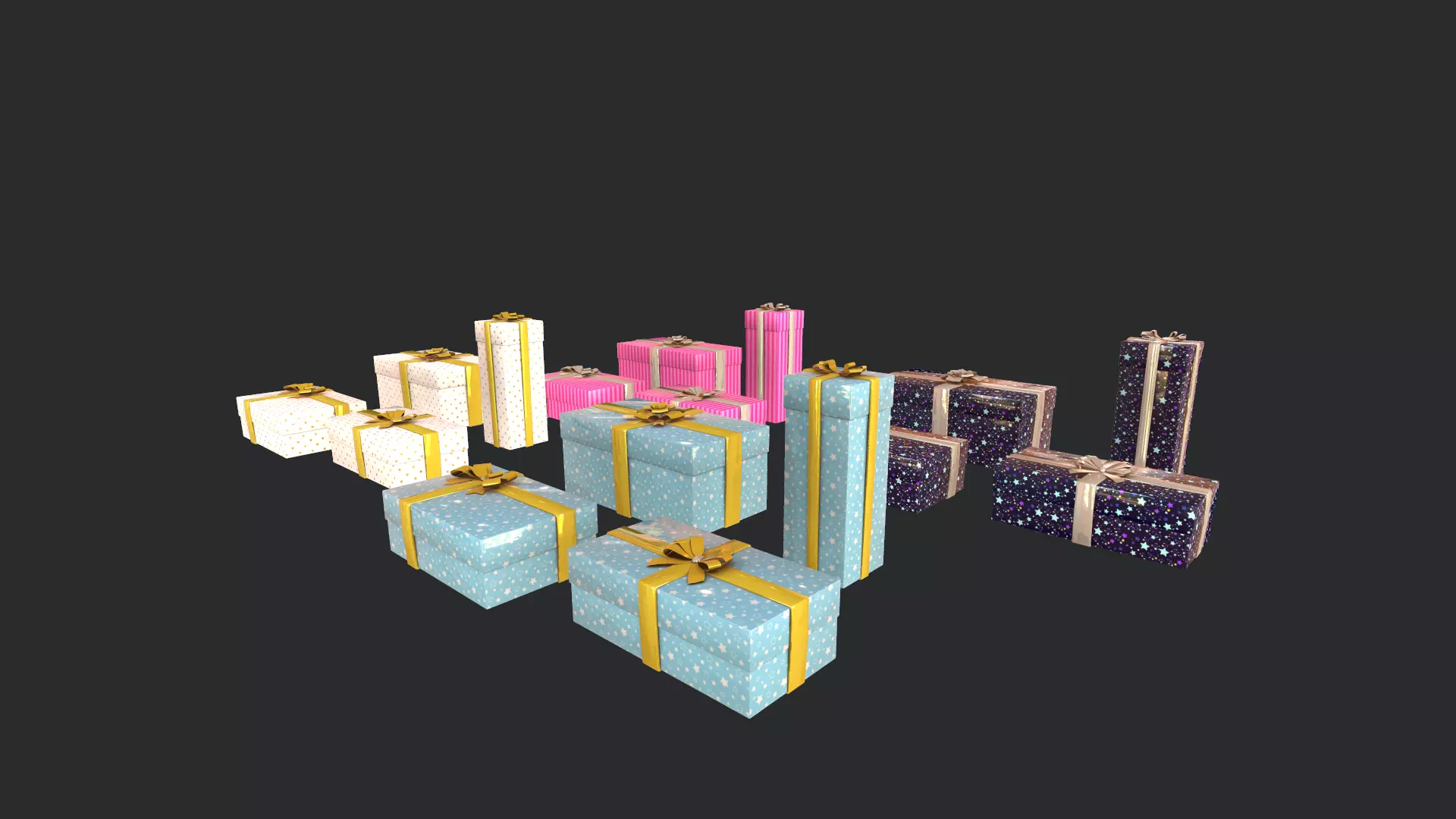 Gift boxes 2 3D model