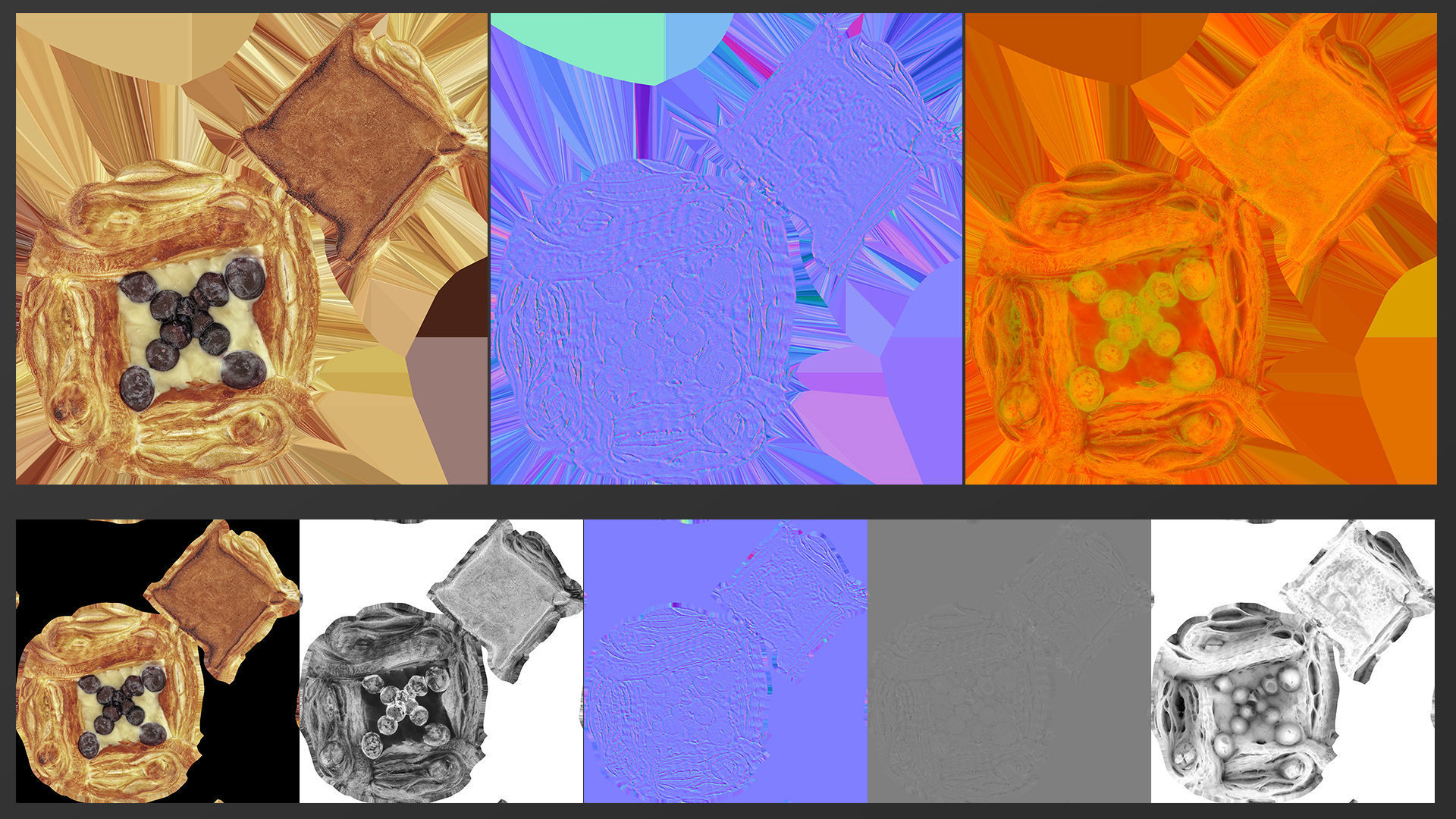 Pastry Set 03 Low-poly 3D model_8