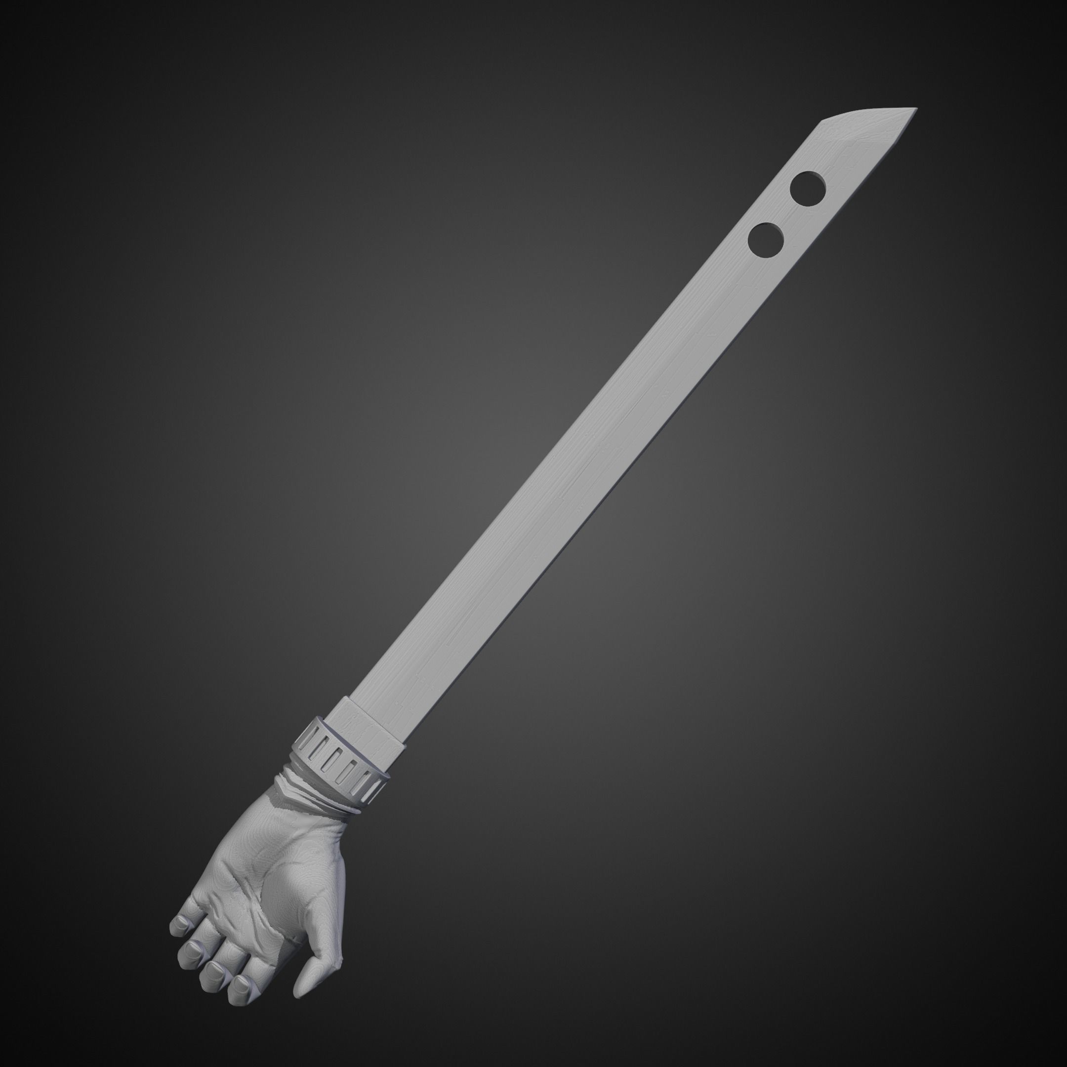 JuJuTsu Kaisen ShigemoHand Sword for Cosplay 3D print model_9