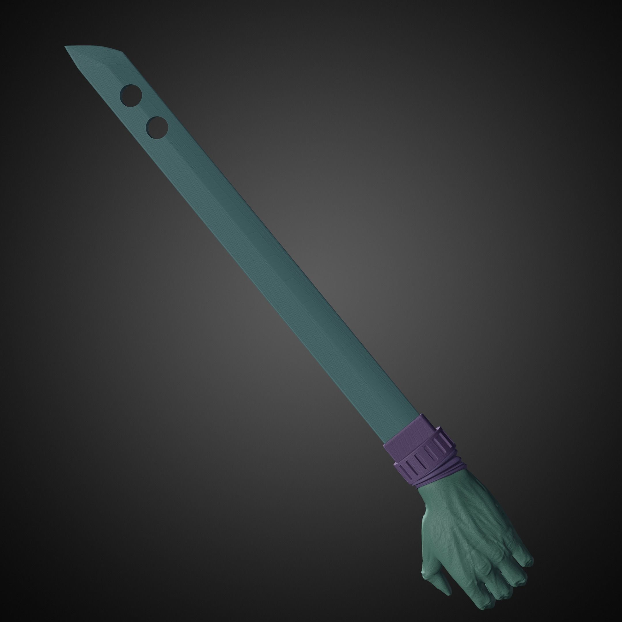 JuJuTsu Kaisen ShigemoHand Sword for Cosplay 3D print model_12