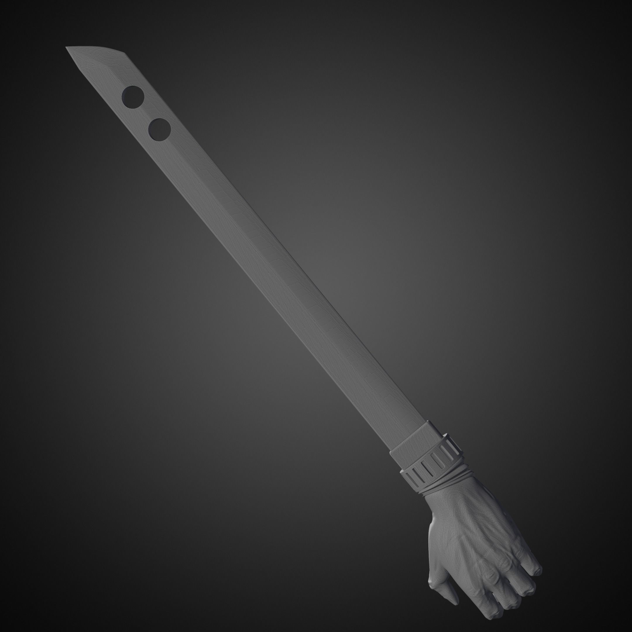 JuJuTsu Kaisen ShigemoHand Sword for Cosplay 3D print model_10