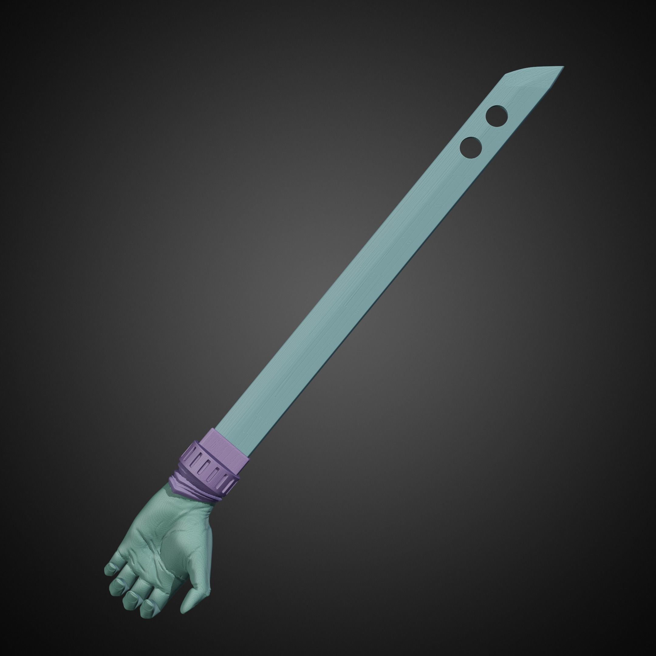 JuJuTsu Kaisen ShigemoHand Sword for Cosplay 3D print model_11