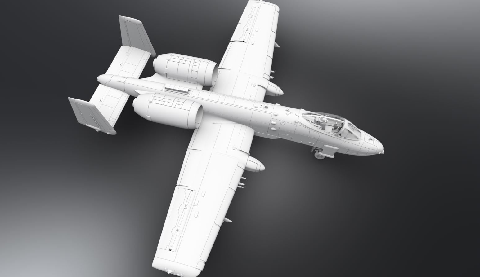 A10 Thunderbolt 2 scale model  3D print model_4