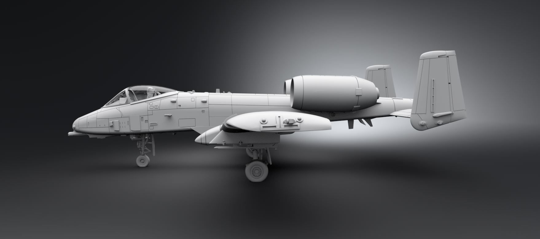 A10 Thunderbolt 2 scale model  3D print model_2