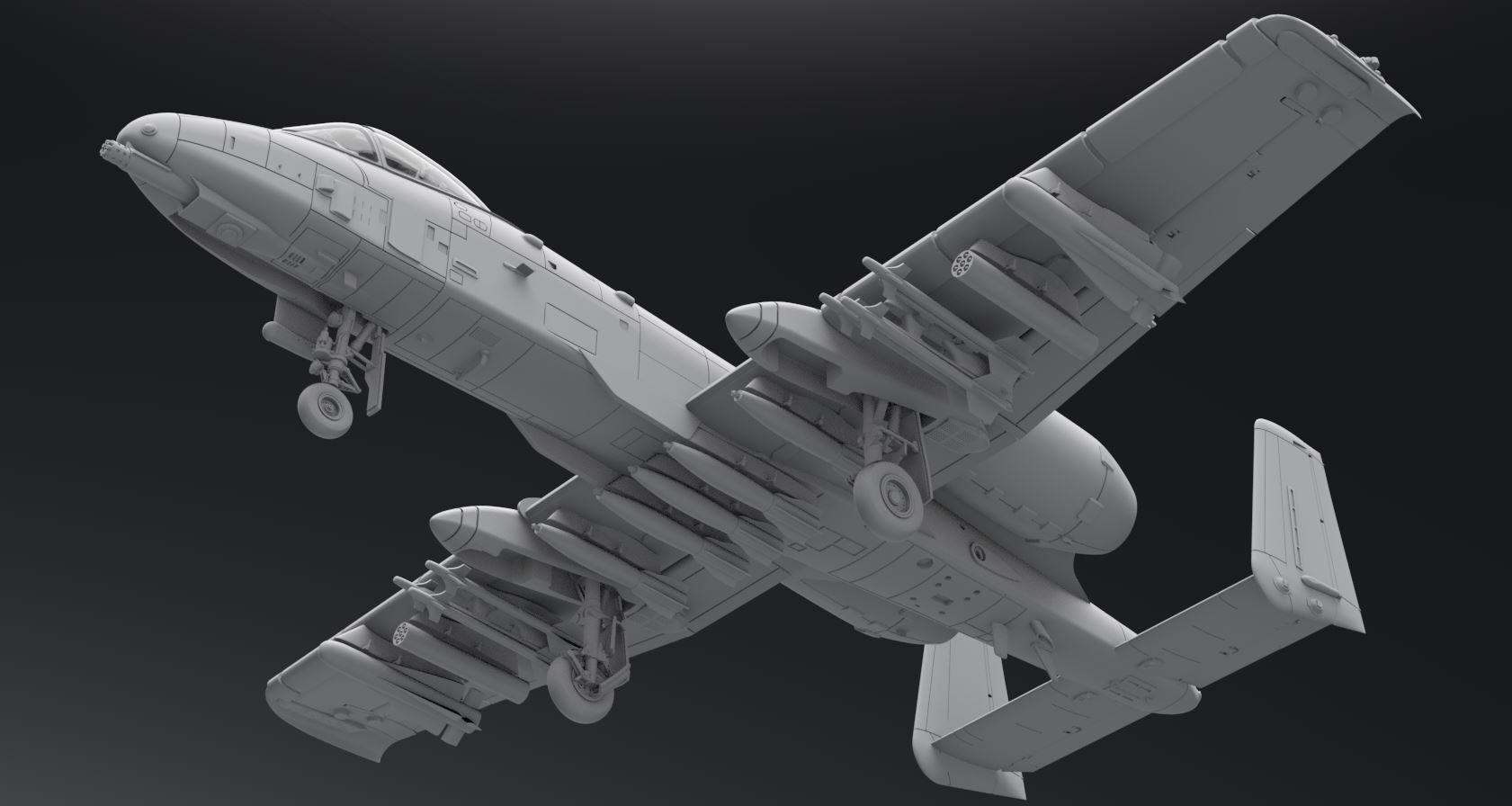A10 Thunderbolt 2 scale model  3D print model_6