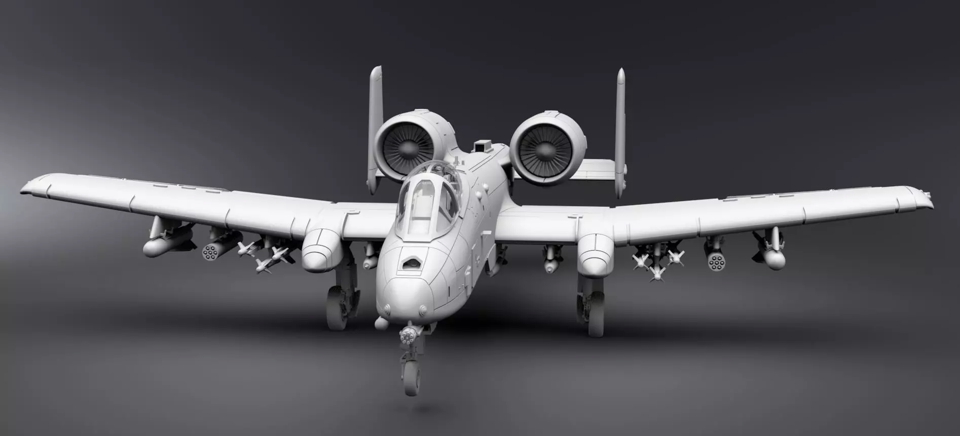 A10 Thunderbolt 2 scale model  3D print model_0