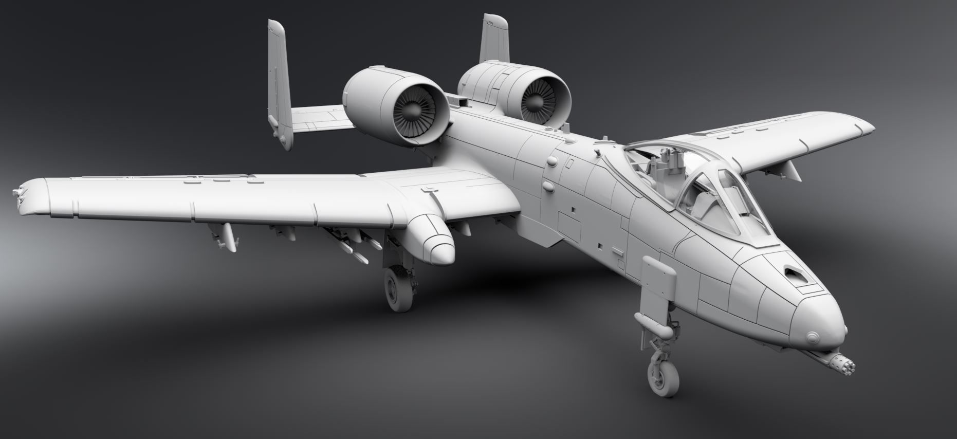 A10 Thunderbolt 2 scale model  3D print model_5