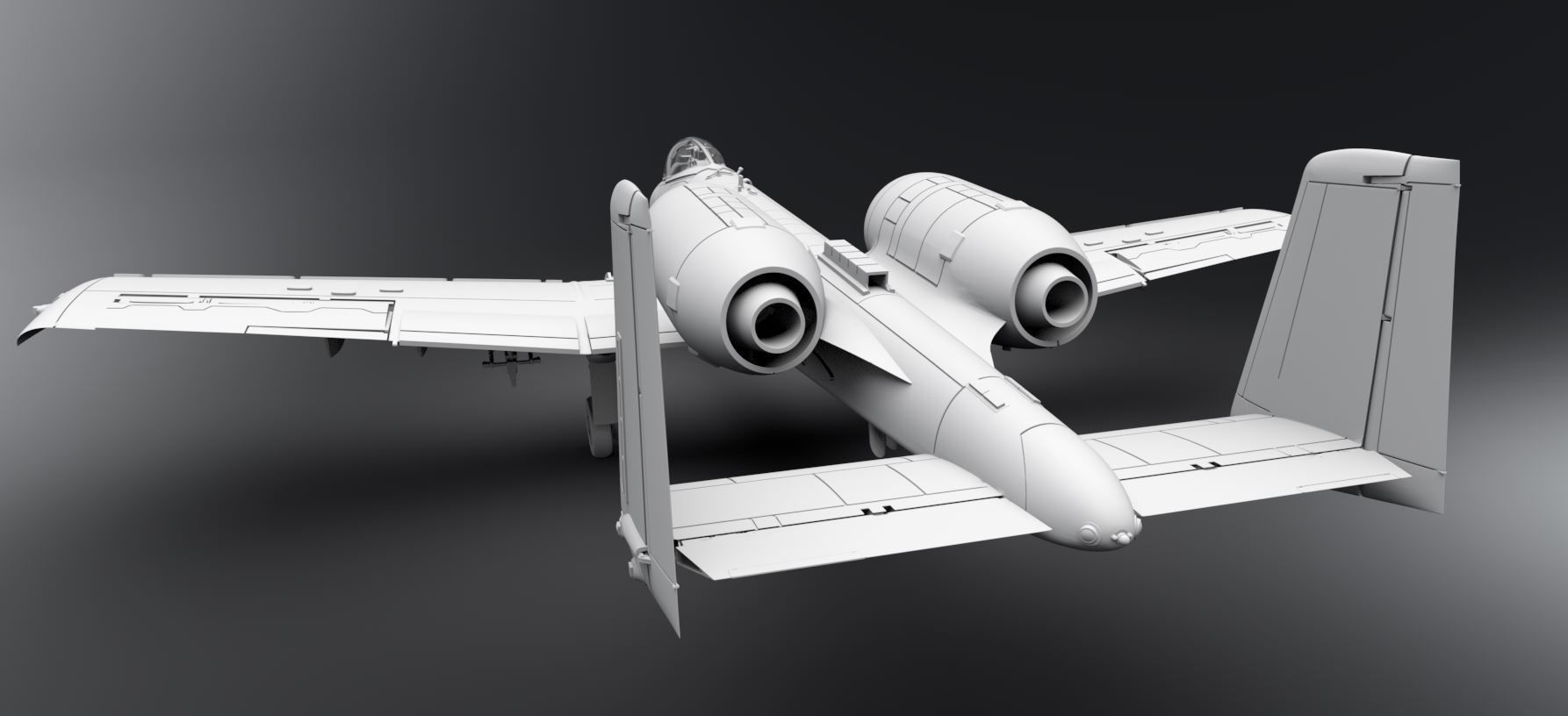 A10 Thunderbolt 2 scale model  3D print model_3