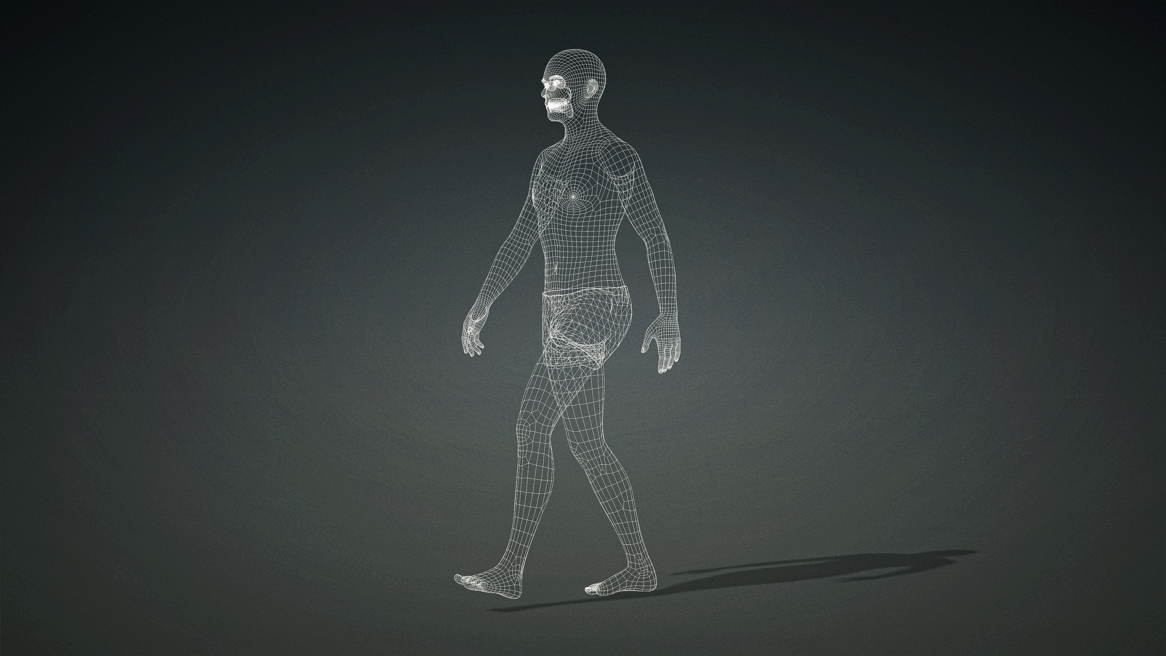 High Quality 3 Realistic Male Base Meshes -Fully Rigged- 3D Model Collection_63