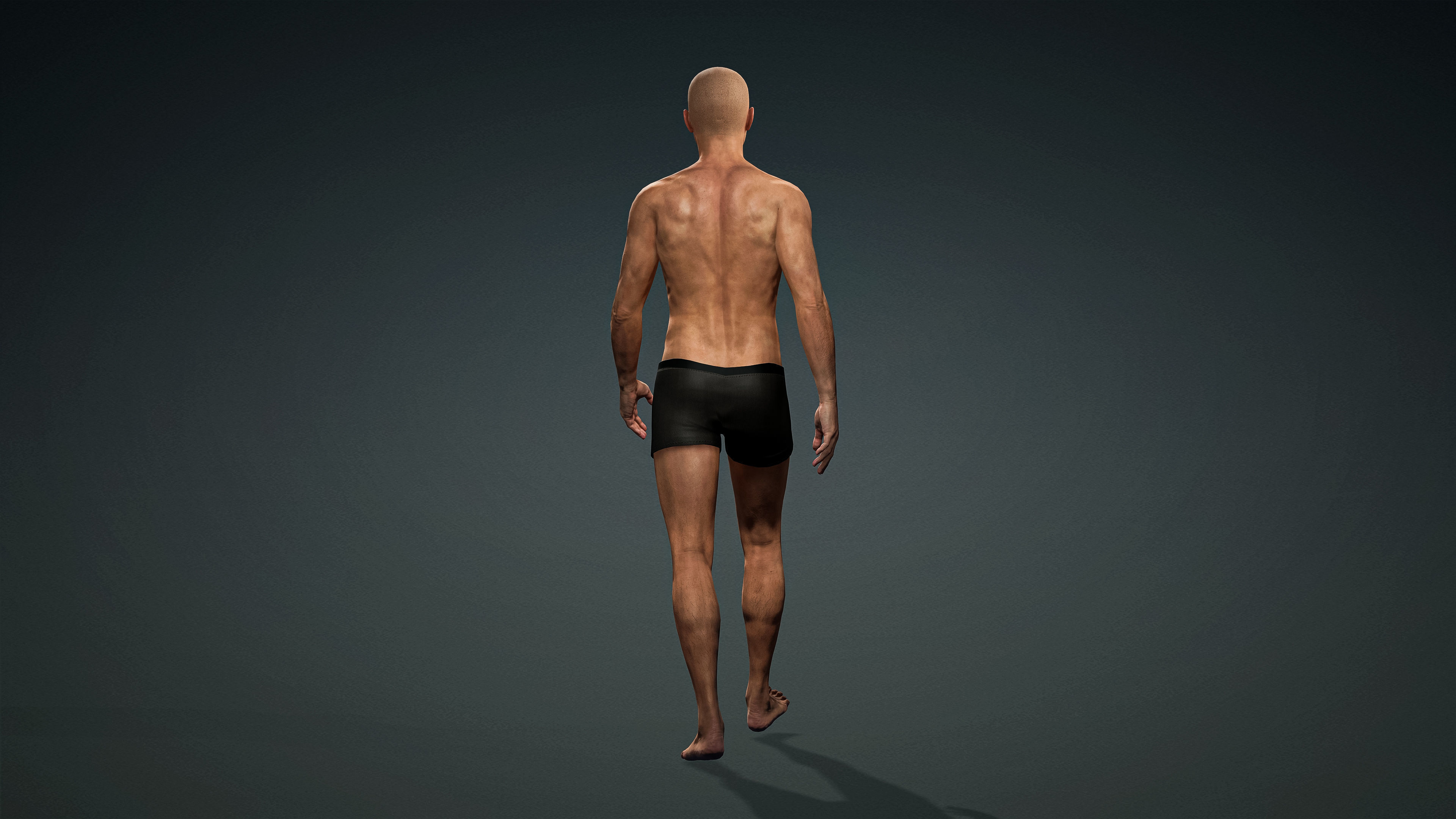 High Quality 3 Realistic Male Base Meshes -Fully Rigged- 3D Model Collection_8