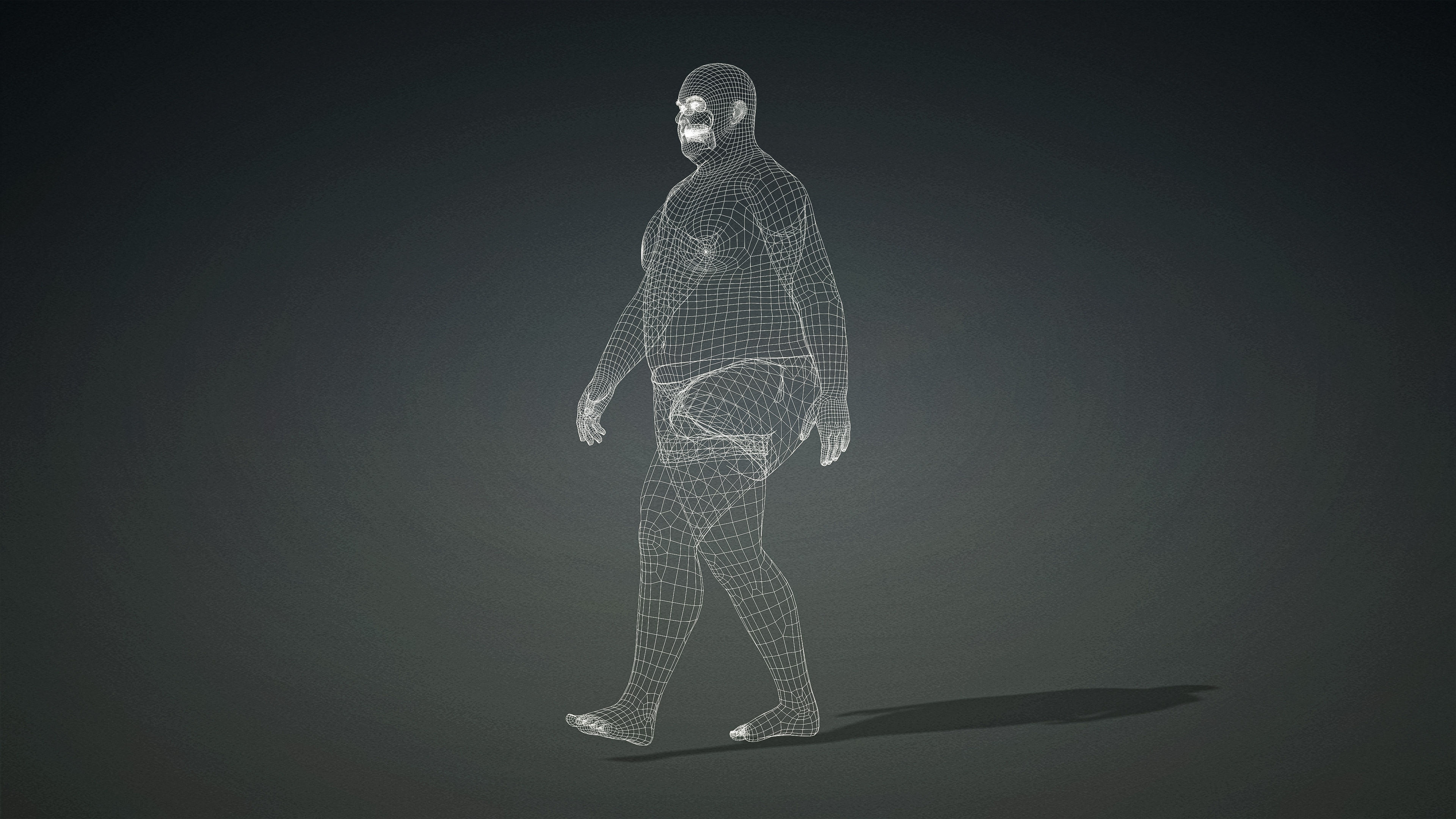 High Quality 3 Realistic Male Base Meshes -Fully Rigged- 3D Model Collection_75