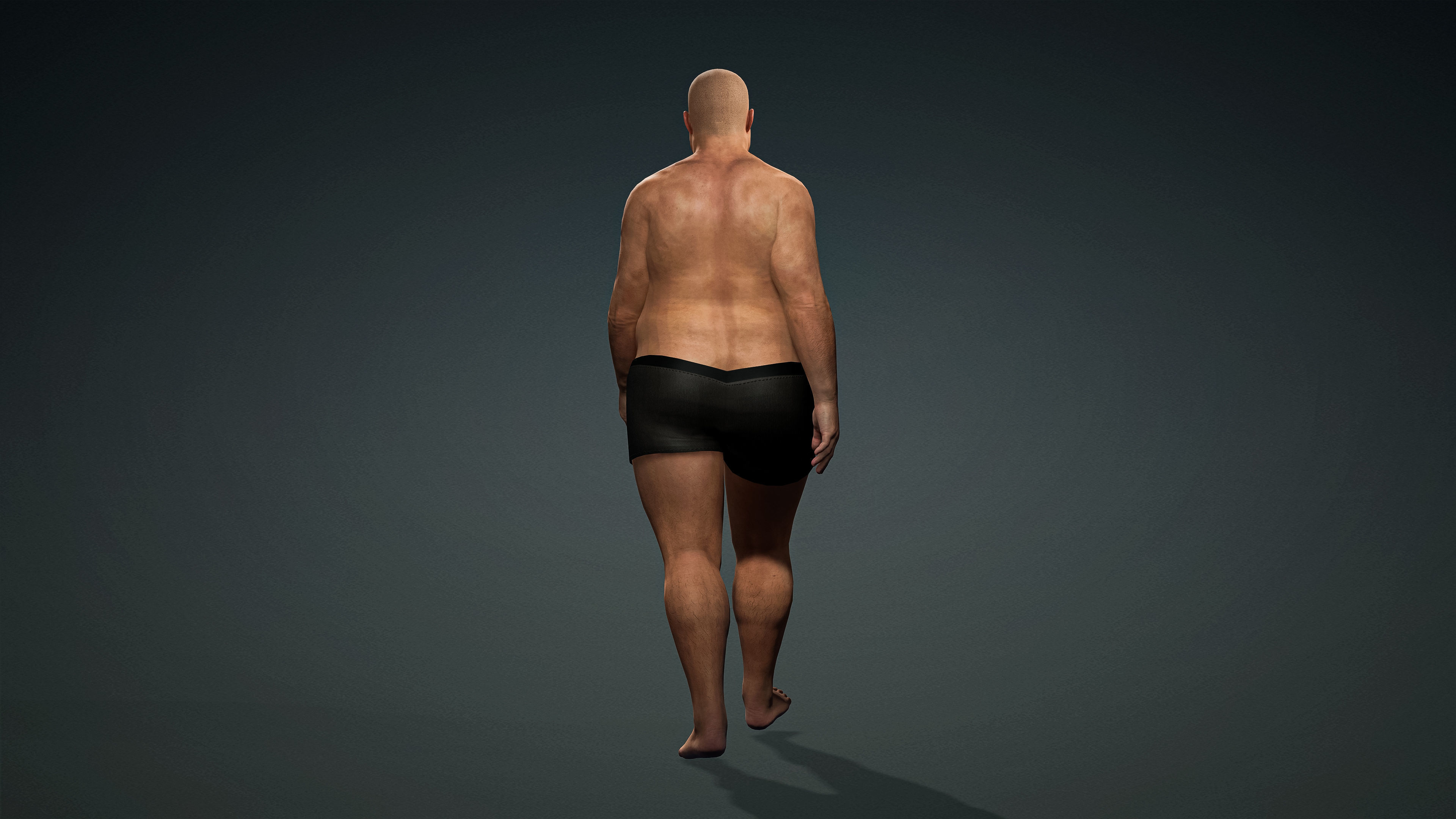 High Quality 3 Realistic Male Base Meshes -Fully Rigged- 3D Model Collection_23