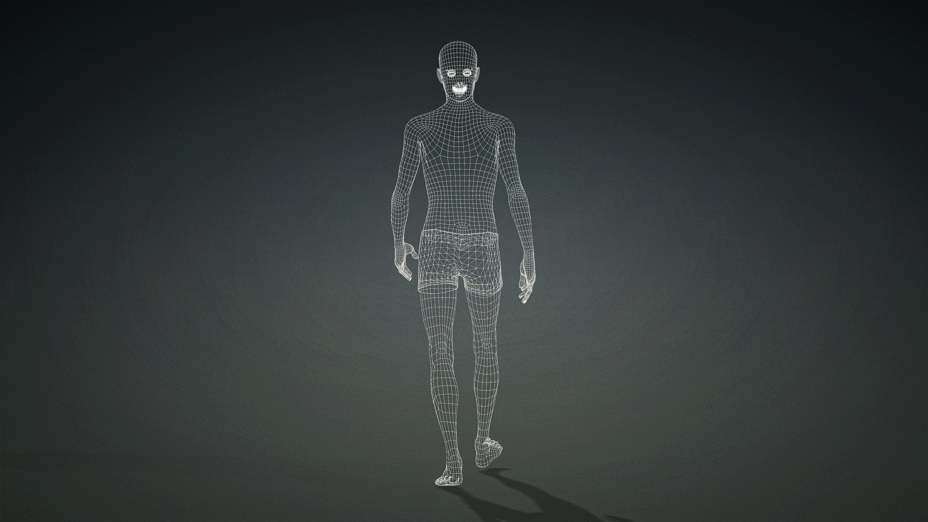 High Quality 3 Realistic Male Base Meshes -Fully Rigged- 3D Model Collection_89