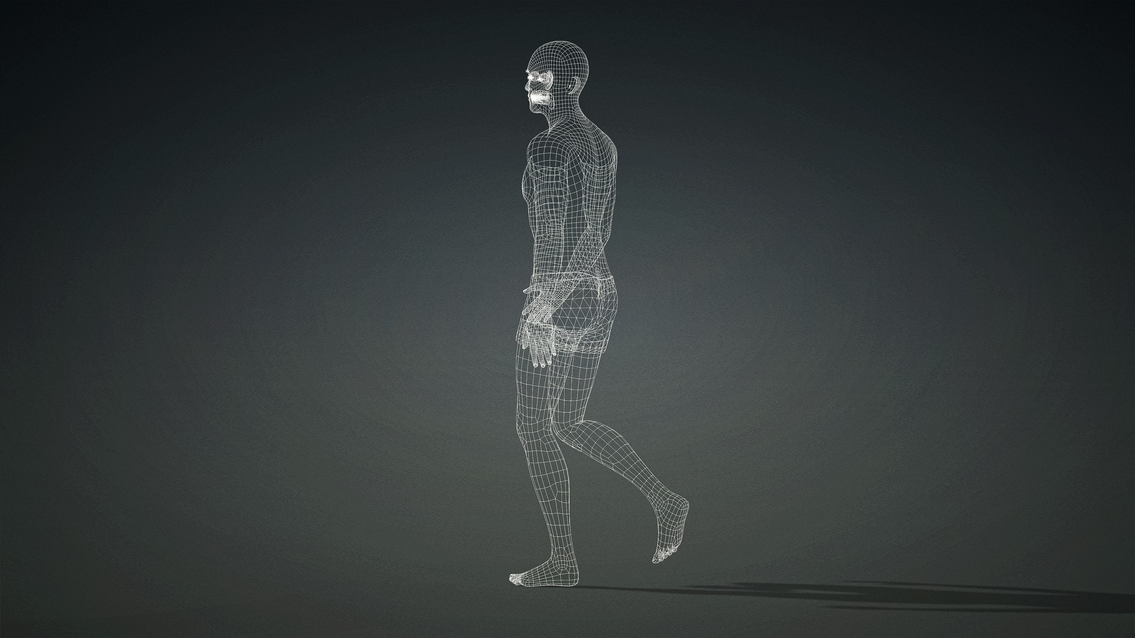 High Quality 3 Realistic Male Base Meshes -Fully Rigged- 3D Model Collection_66