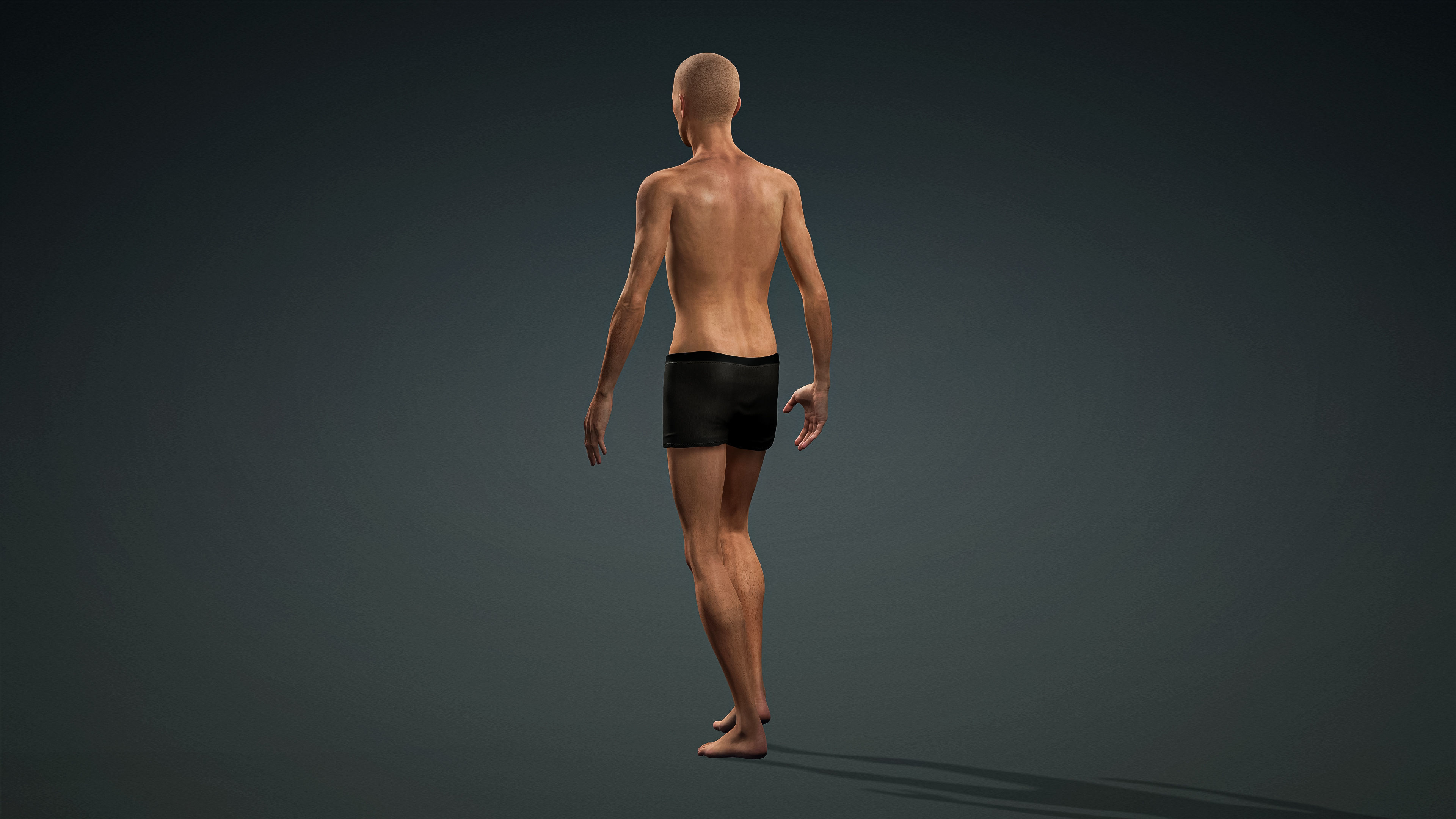 High Quality 3 Realistic Male Base Meshes -Fully Rigged- 3D Model Collection_33