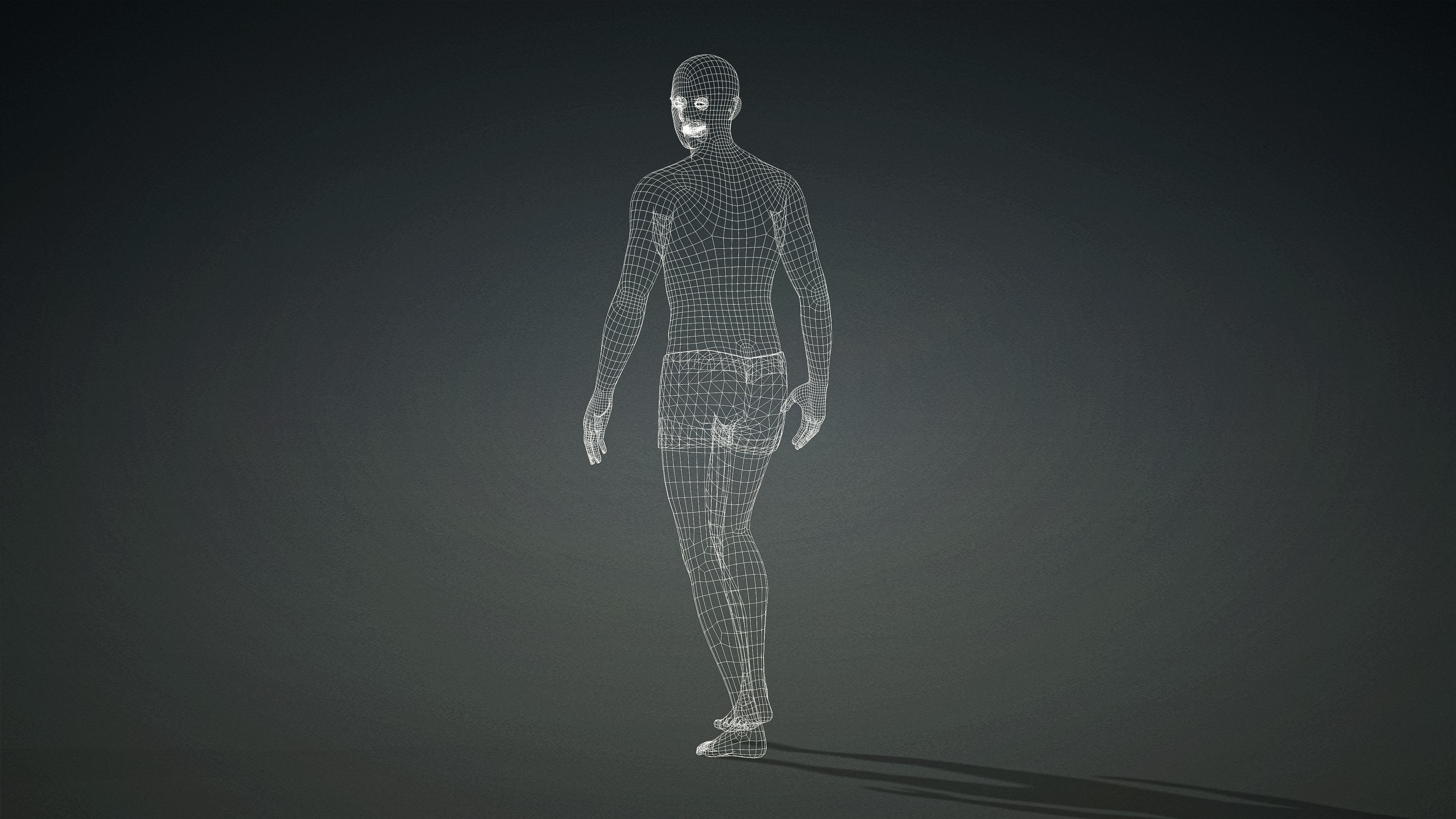 High Quality 3 Realistic Male Base Meshes -Fully Rigged- 3D Model Collection_60