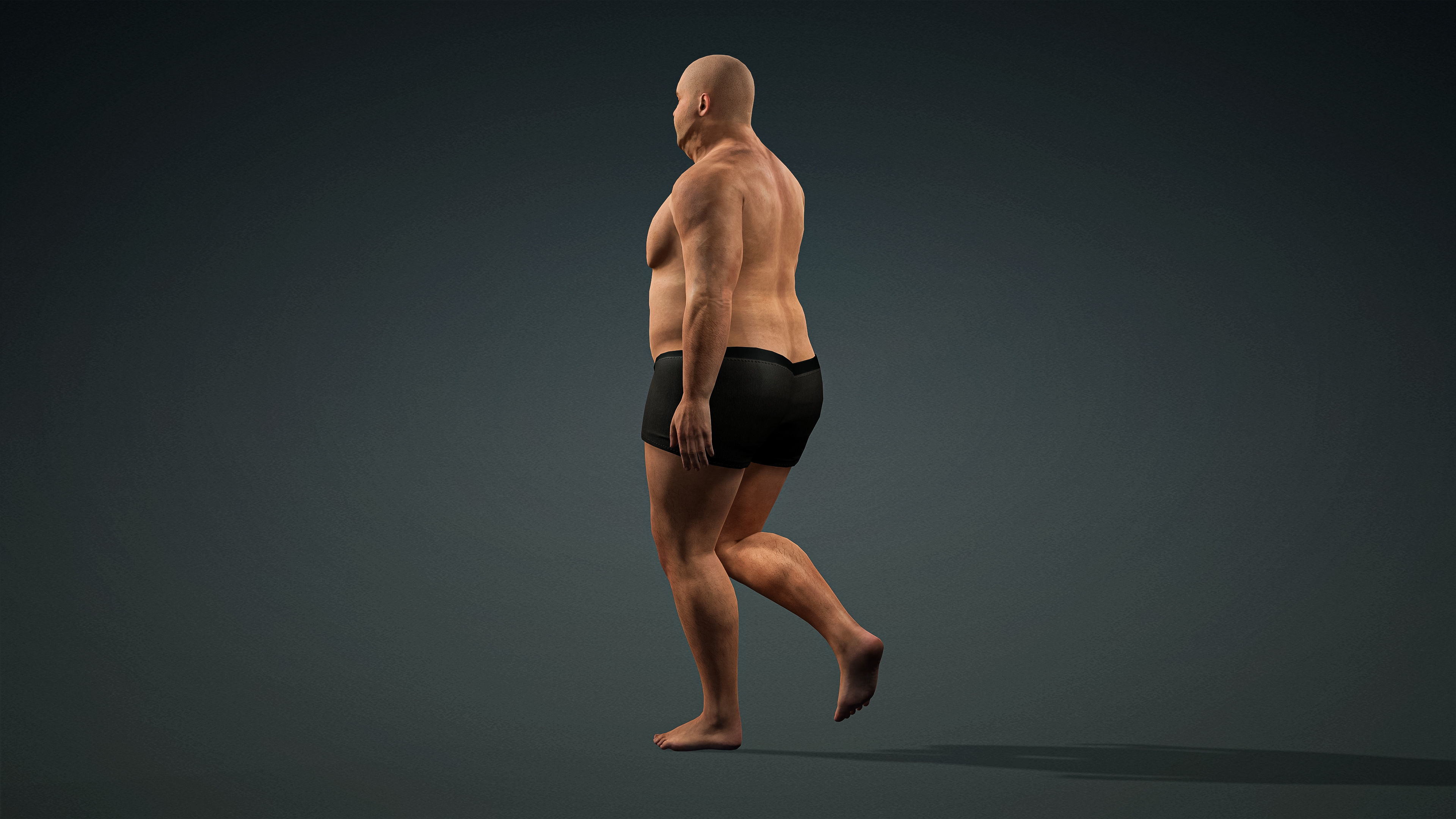 High Quality 3 Realistic Male Base Meshes -Fully Rigged- 3D Model Collection_22