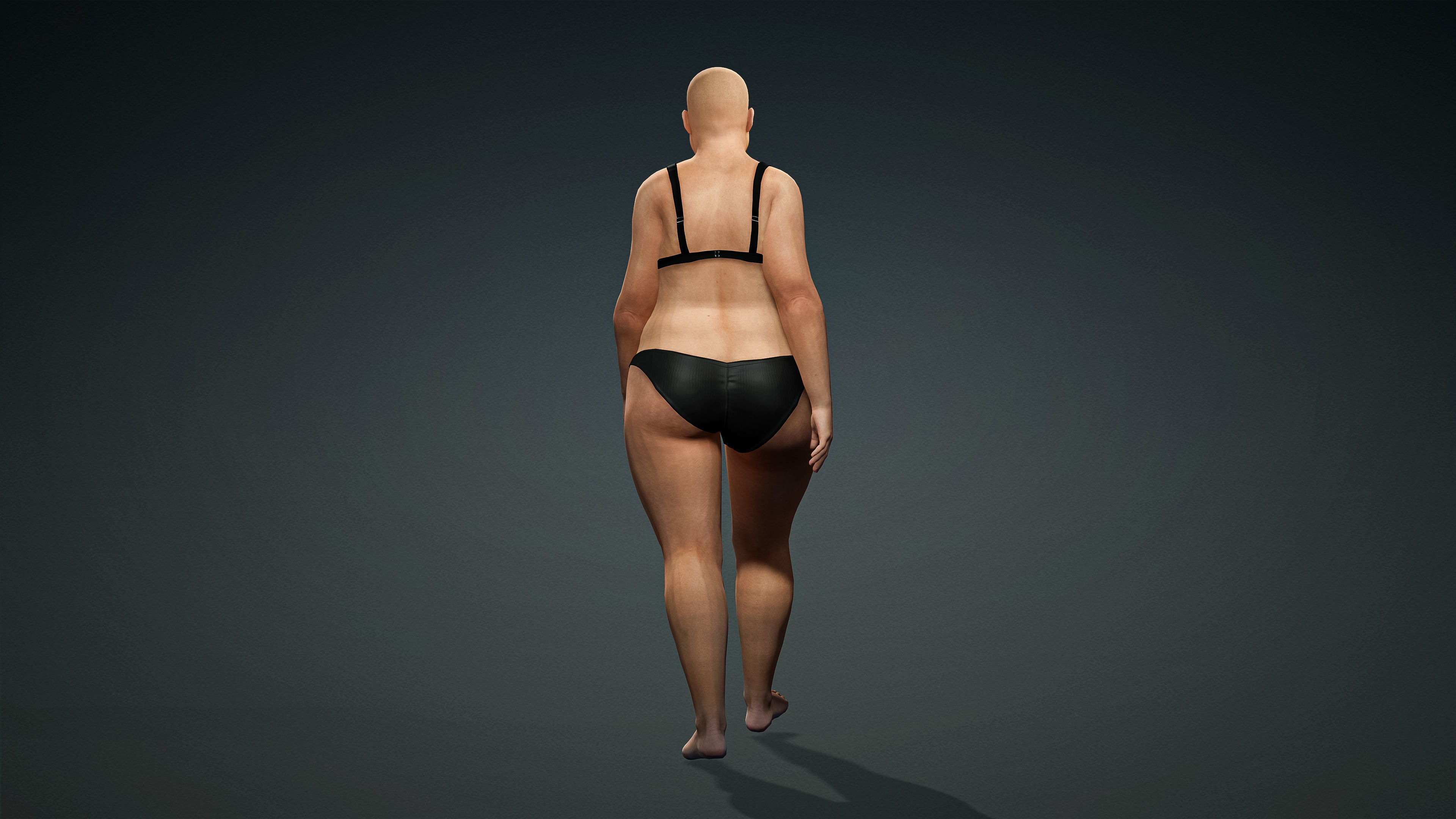 High Quality Realistic 3 Female Base Meshes -Fully Rigged- 3D Model Collection_26
