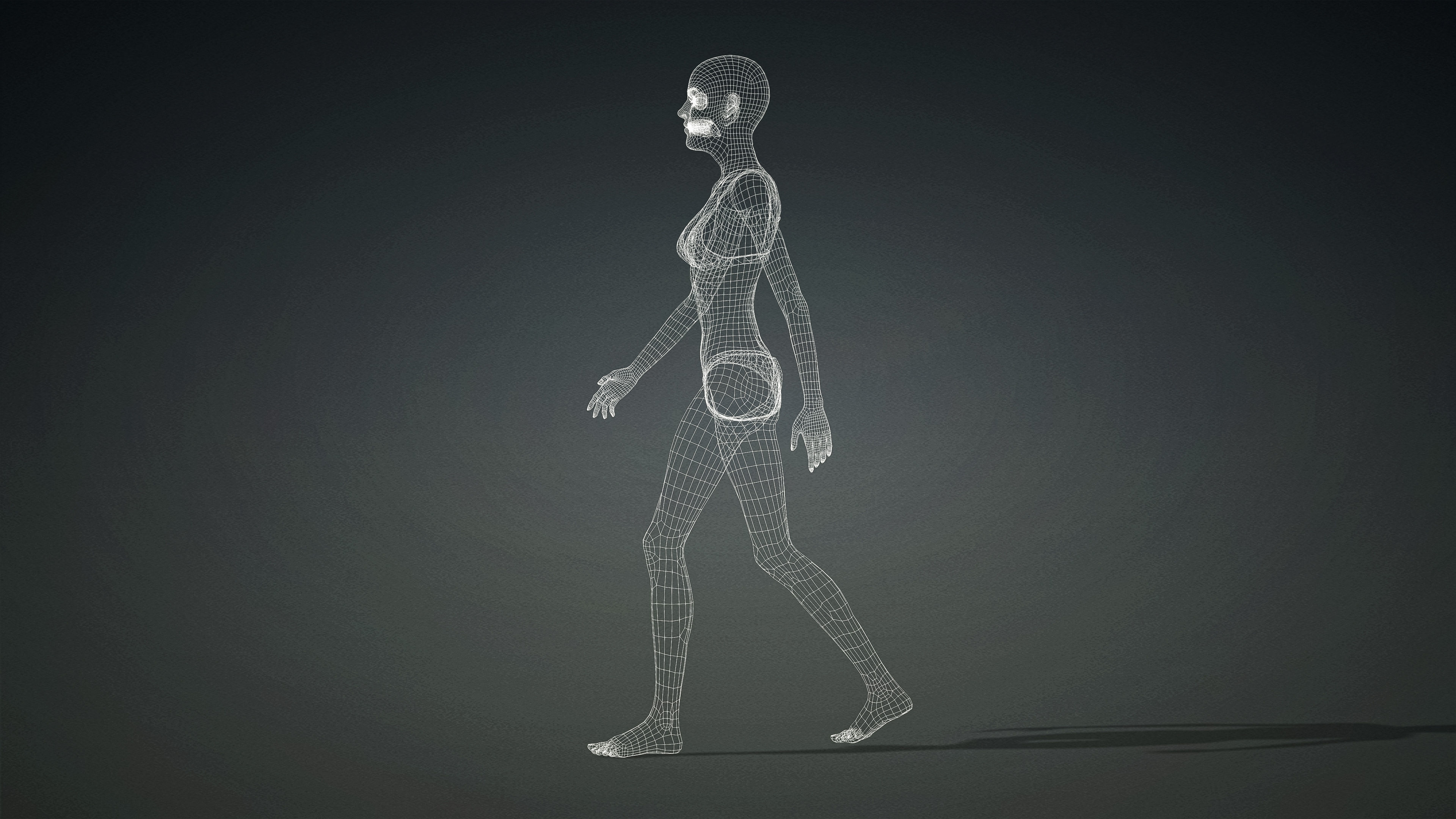 High Quality Realistic 3 Female Base Meshes -Fully Rigged- 3D Model Collection_68