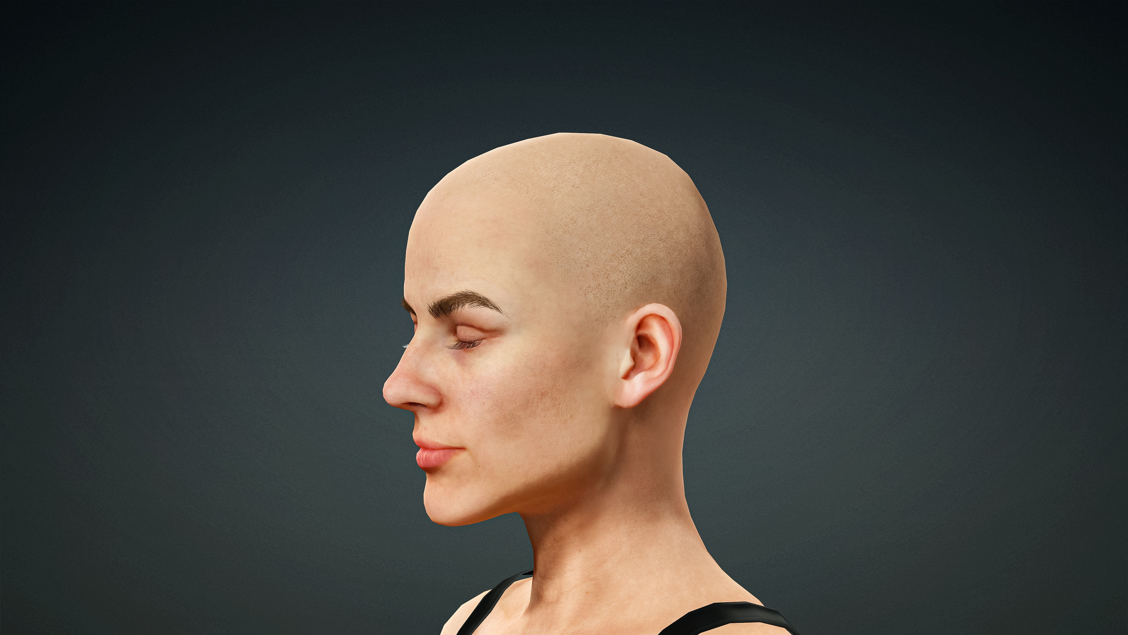 High Quality Realistic 3 Female Base Meshes -Fully Rigged- 3D Model Collection_14