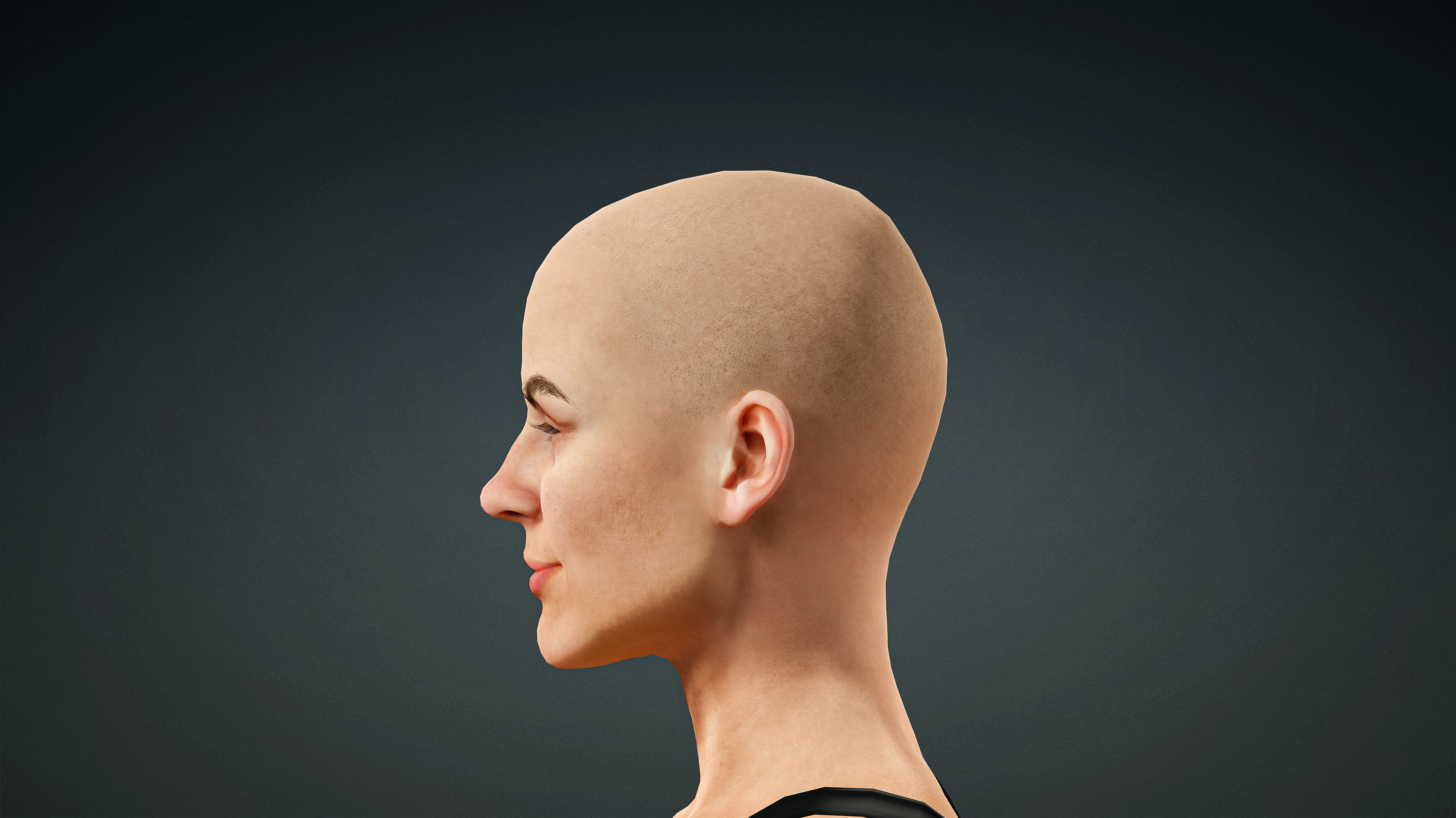 High Quality Realistic 3 Female Base Meshes -Fully Rigged- 3D Model Collection_16