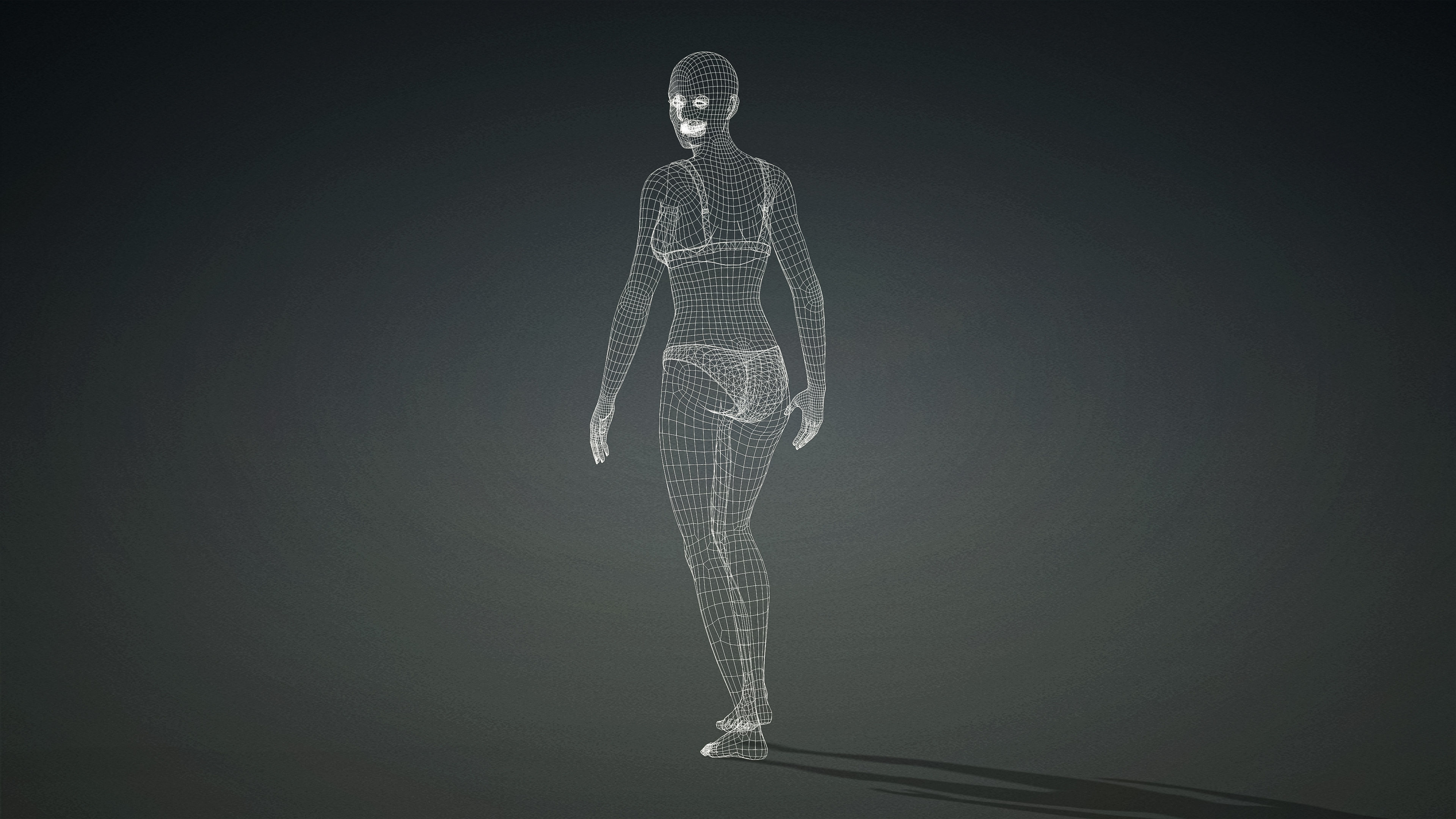 High Quality Realistic 3 Female Base Meshes -Fully Rigged- 3D Model Collection_65