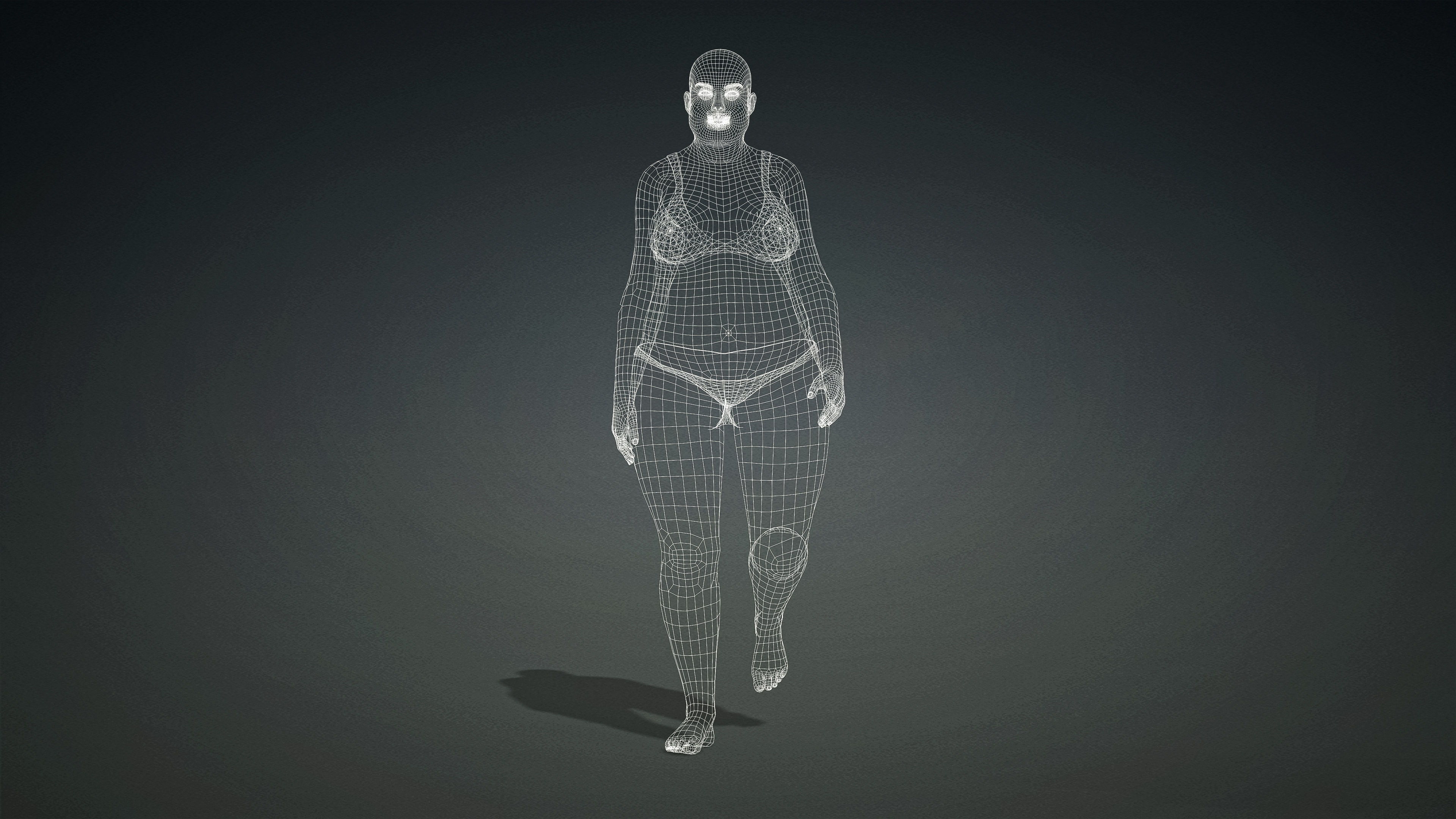 High Quality Realistic 3 Female Base Meshes -Fully Rigged- 3D Model Collection_74