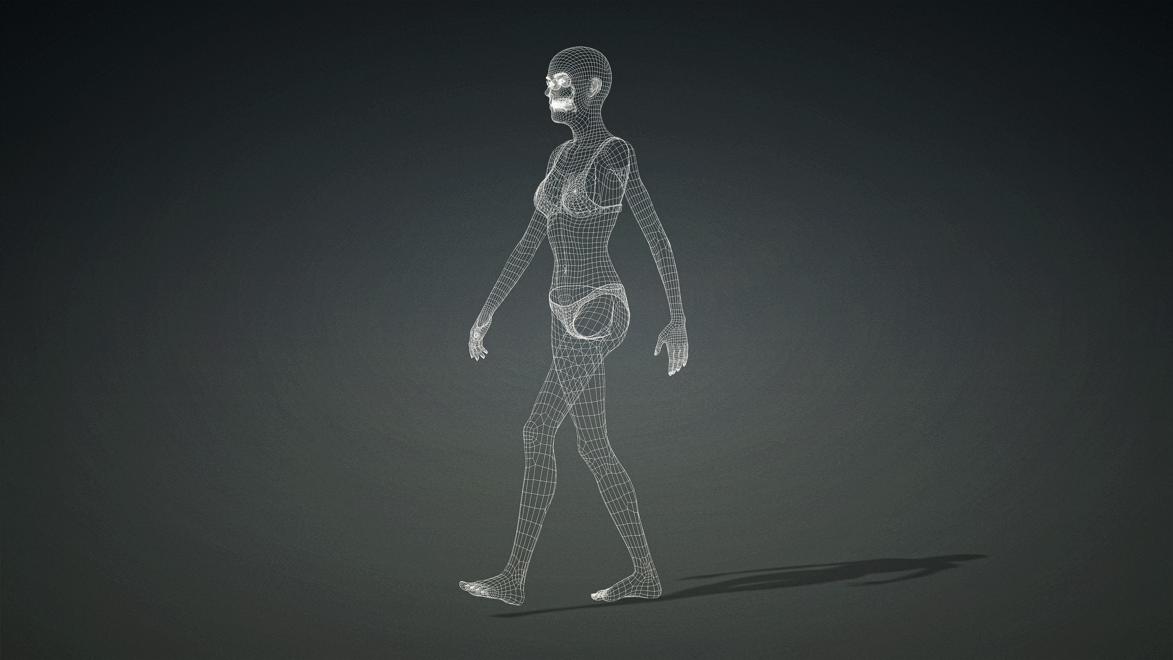 High Quality Realistic 3 Female Base Meshes -Fully Rigged- 3D Model Collection_78