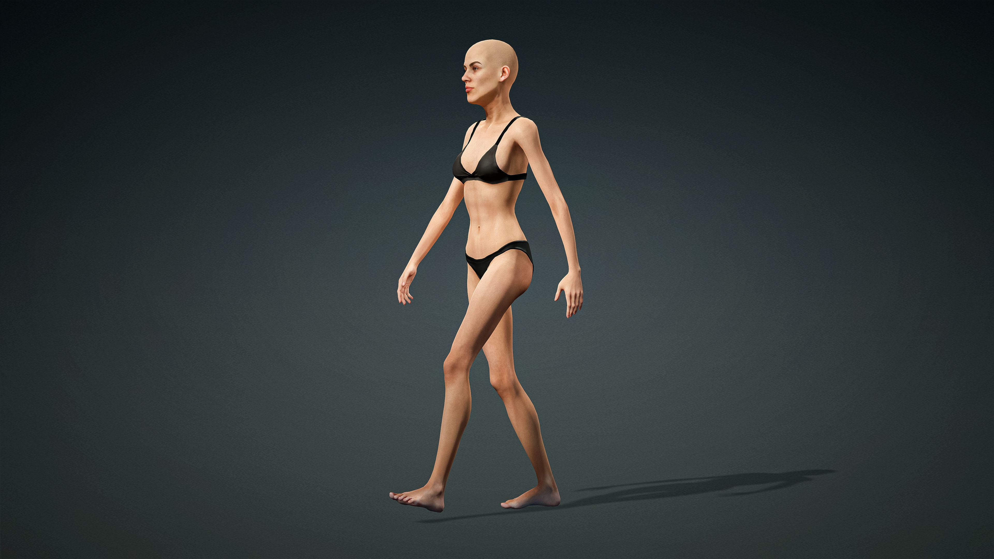 High Quality Realistic 3 Female Base Meshes -Fully Rigged- 3D Model Collection_36