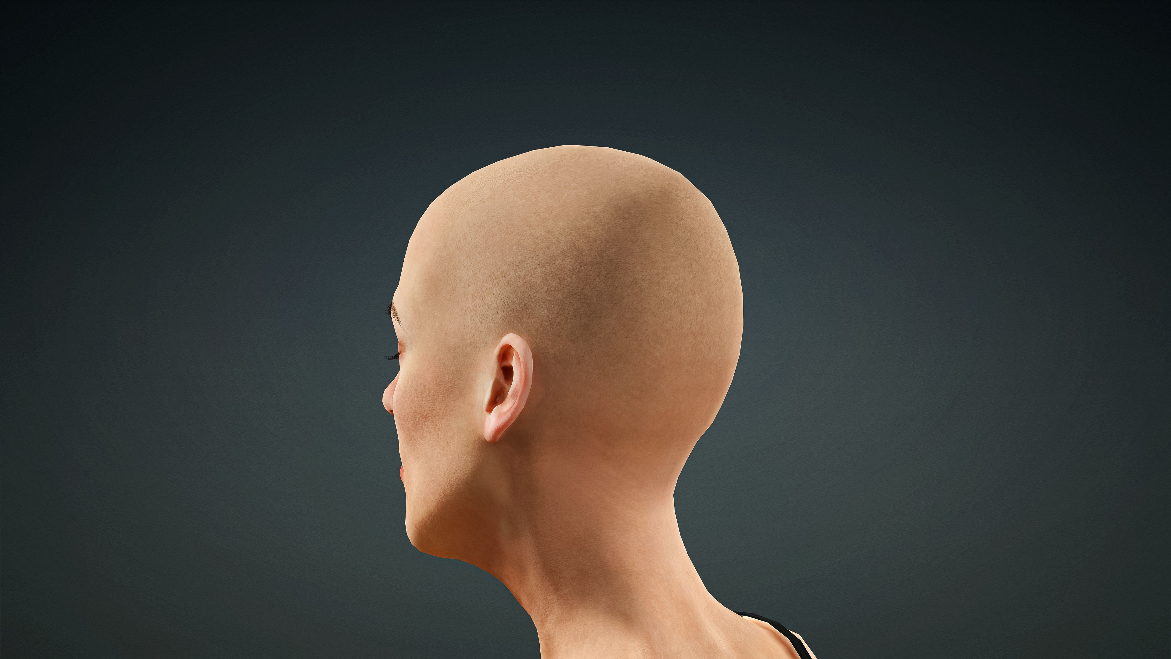 High Quality Realistic 3 Female Base Meshes -Fully Rigged- 3D Model Collection_46