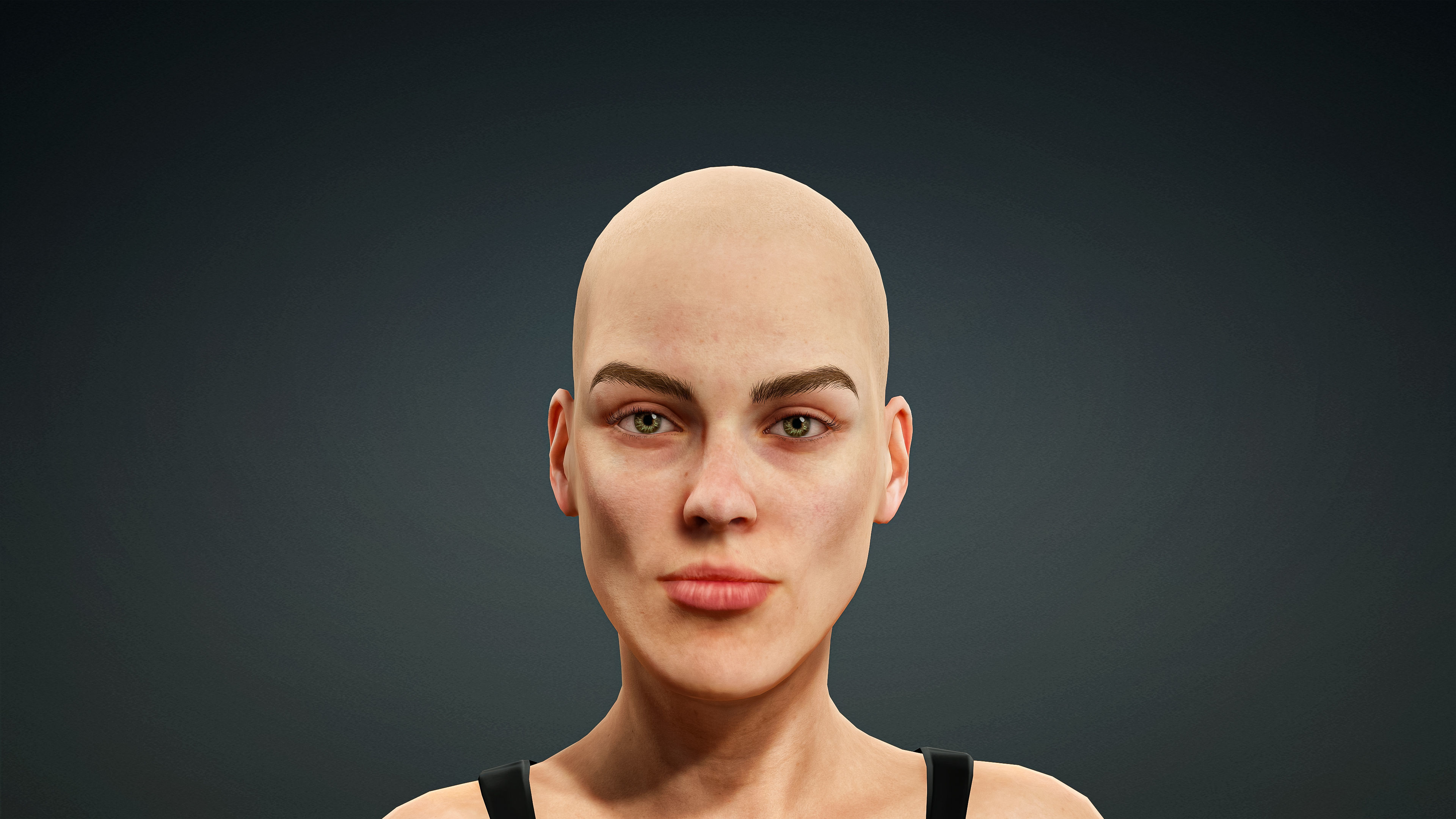 High Quality Realistic 3 Female Base Meshes -Fully Rigged- 3D Model Collection_41